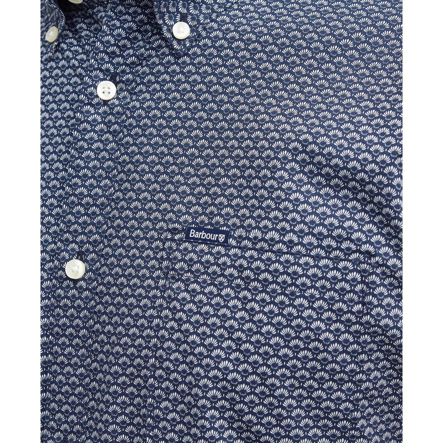 Navy NY91 - Barbour - Shell Tailored Short Sleeve Shirt - 5