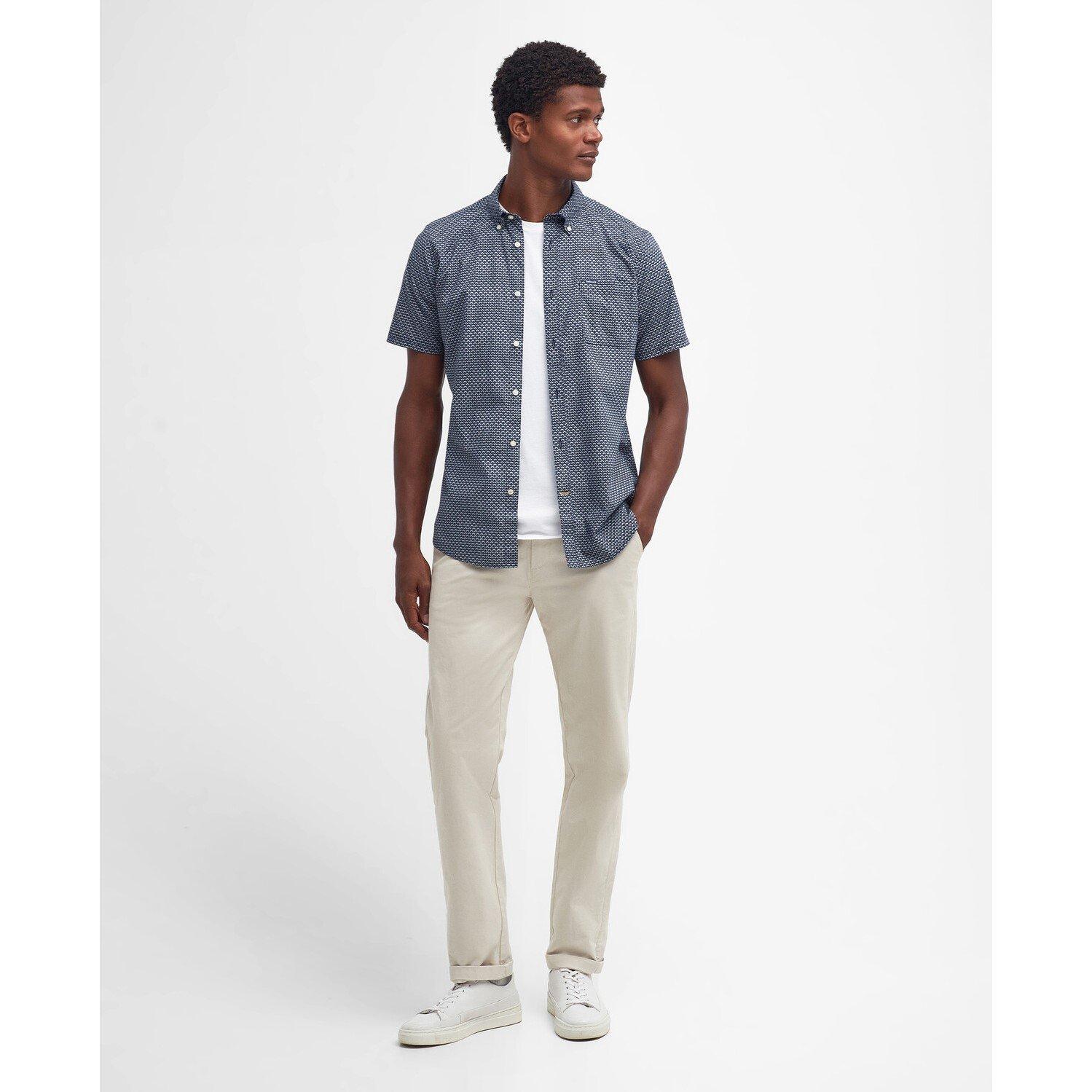 Navy NY91 - Barbour - Shell Tailored Short Sleeve Shirt - 6