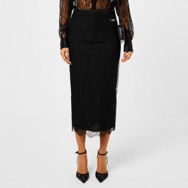 Dolce and Gabbana Chantilly Lace Midi Skirt