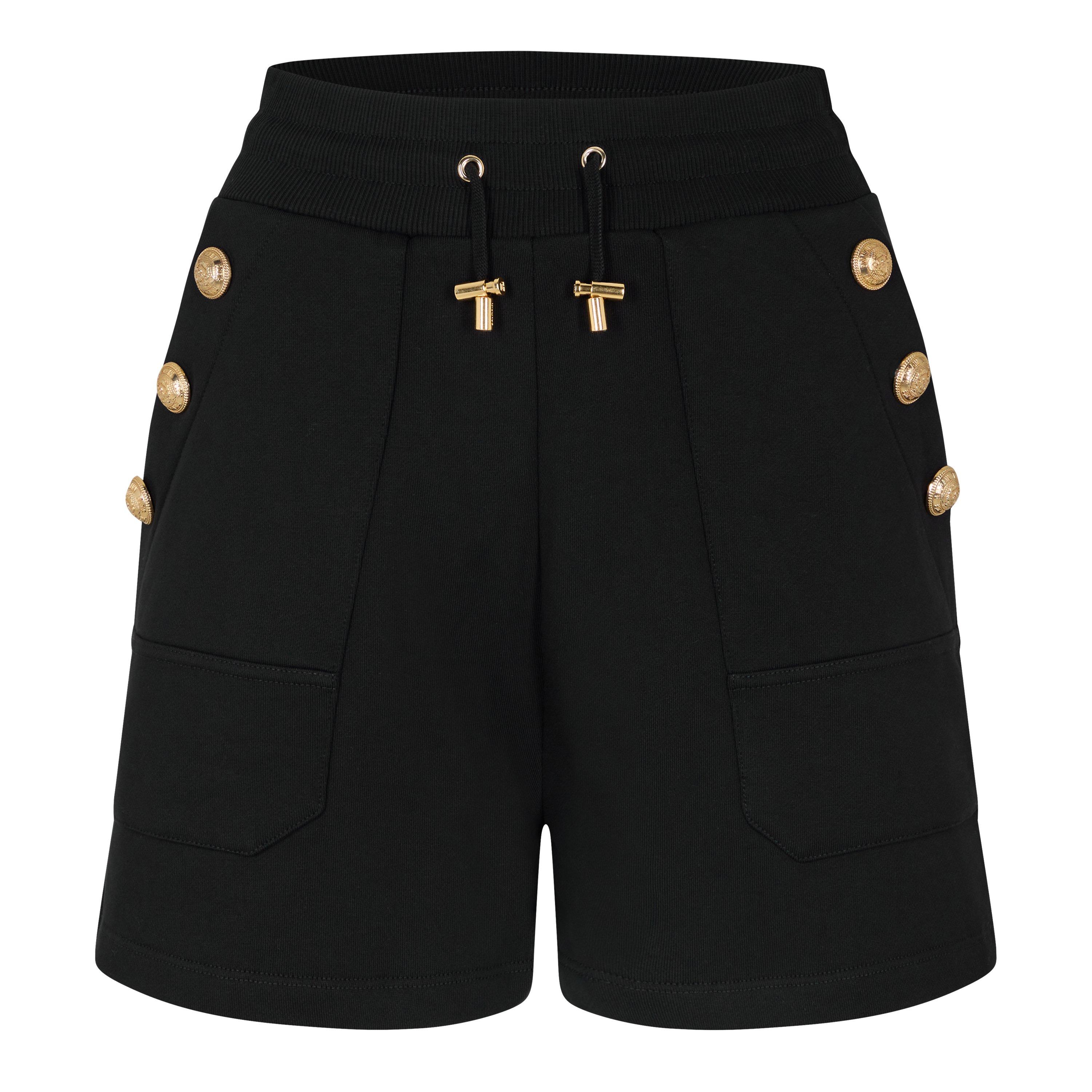 0PA NOIR - Balmain - Women's Fleece Jogger Shorts - 5