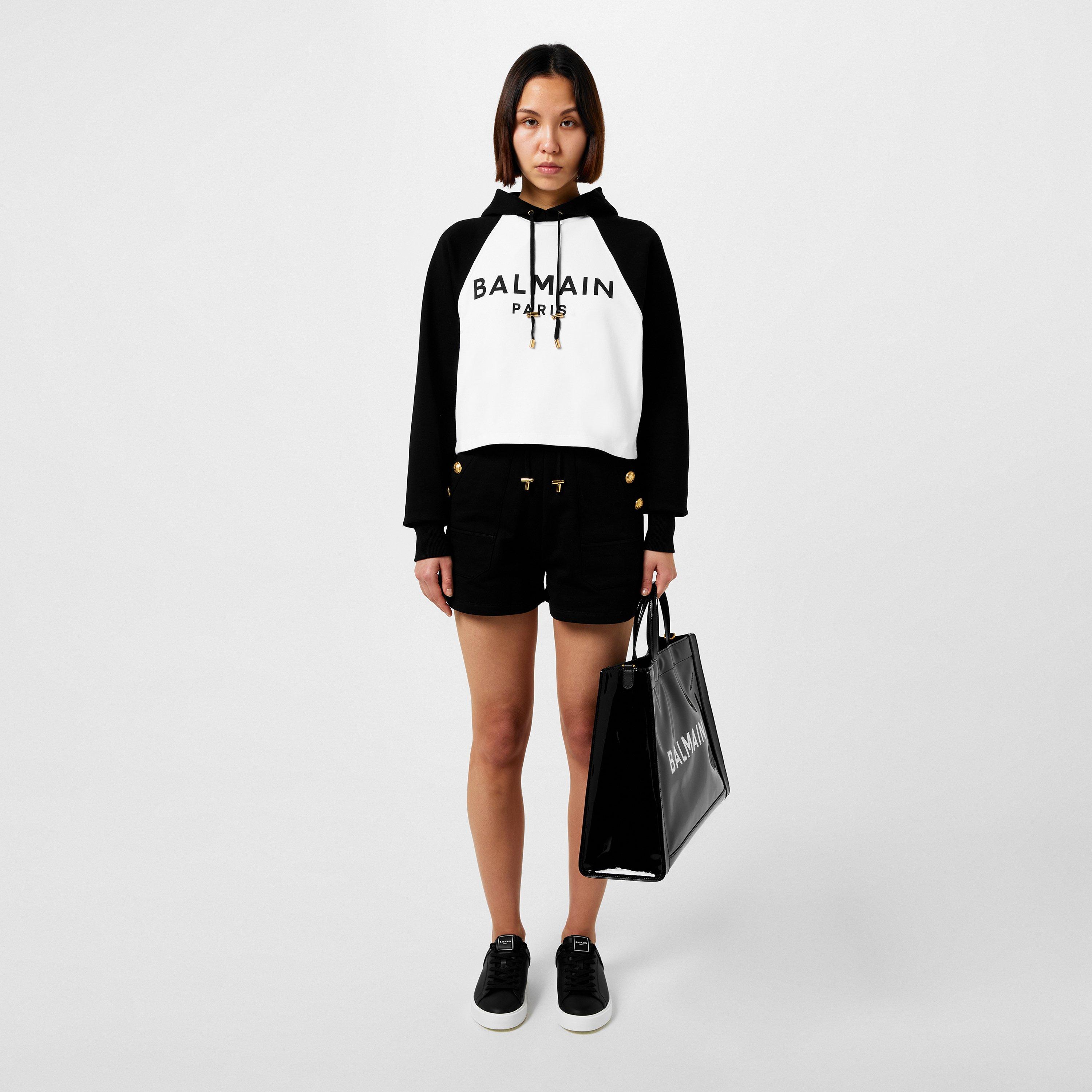 0PA NOIR - Balmain - Women's Fleece Jogger Shorts - 4