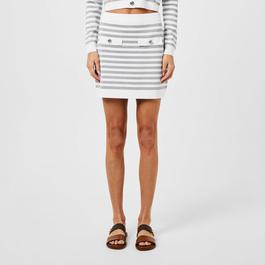 MICHAEL Michael Kors Metallic Striped Stretch Knit Mini Skirt