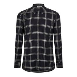 Alexander McQueen Alex Check Blk Shirt Sn52