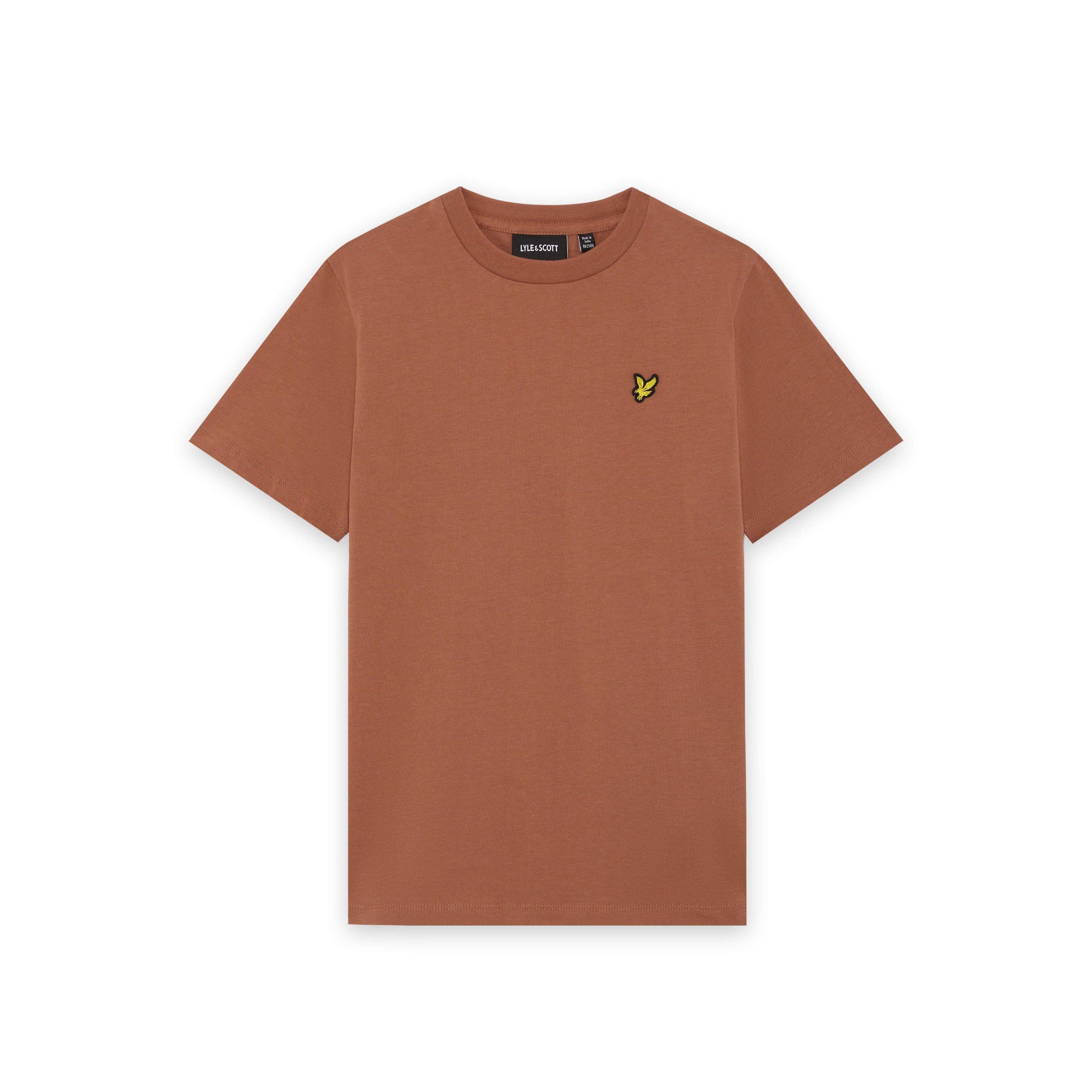 Lyle And Scott Boys Kids' Script Embroidered Regular Fit T-Shirt - Brick - 10-11 Yrs