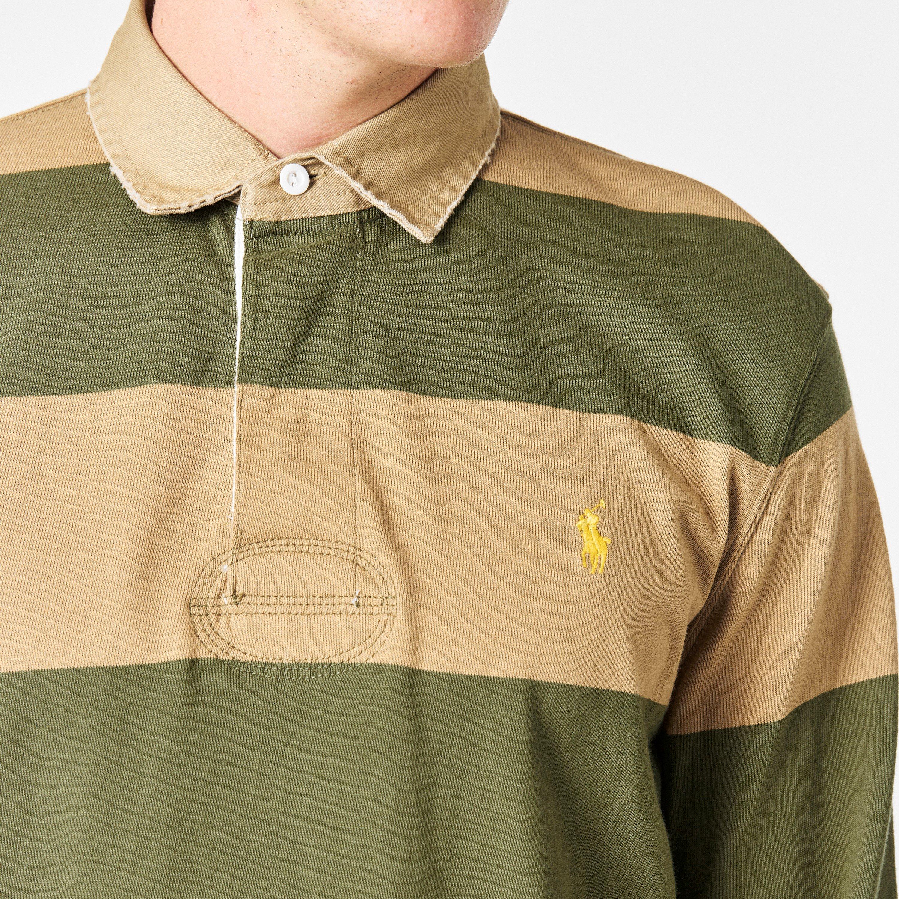 Olive/ Khaki - Polo Ralph Lauren - Stripe Rugby Shirt - 5