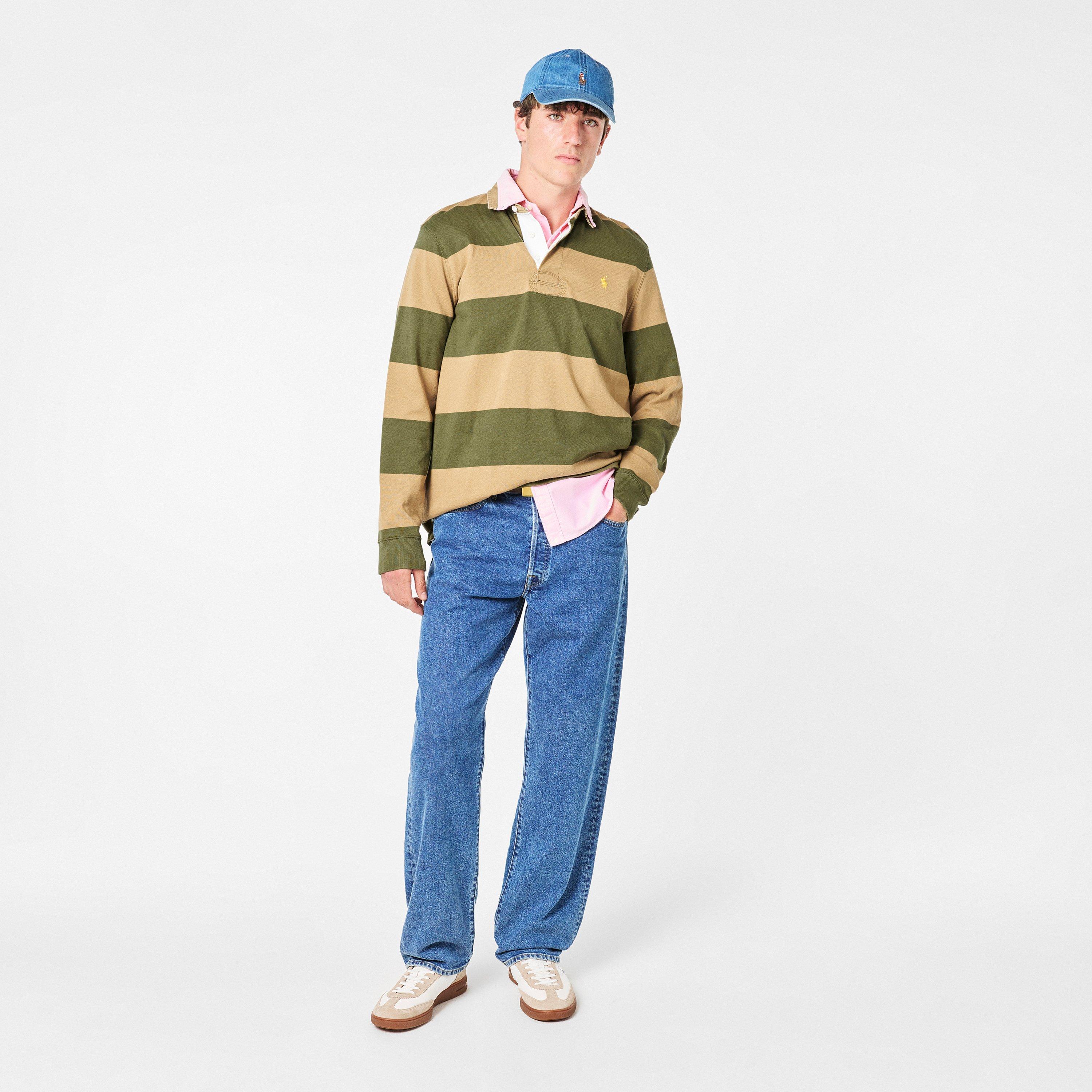 Olive/ Khaki - Polo Ralph Lauren - Stripe Rugby Shirt - 6