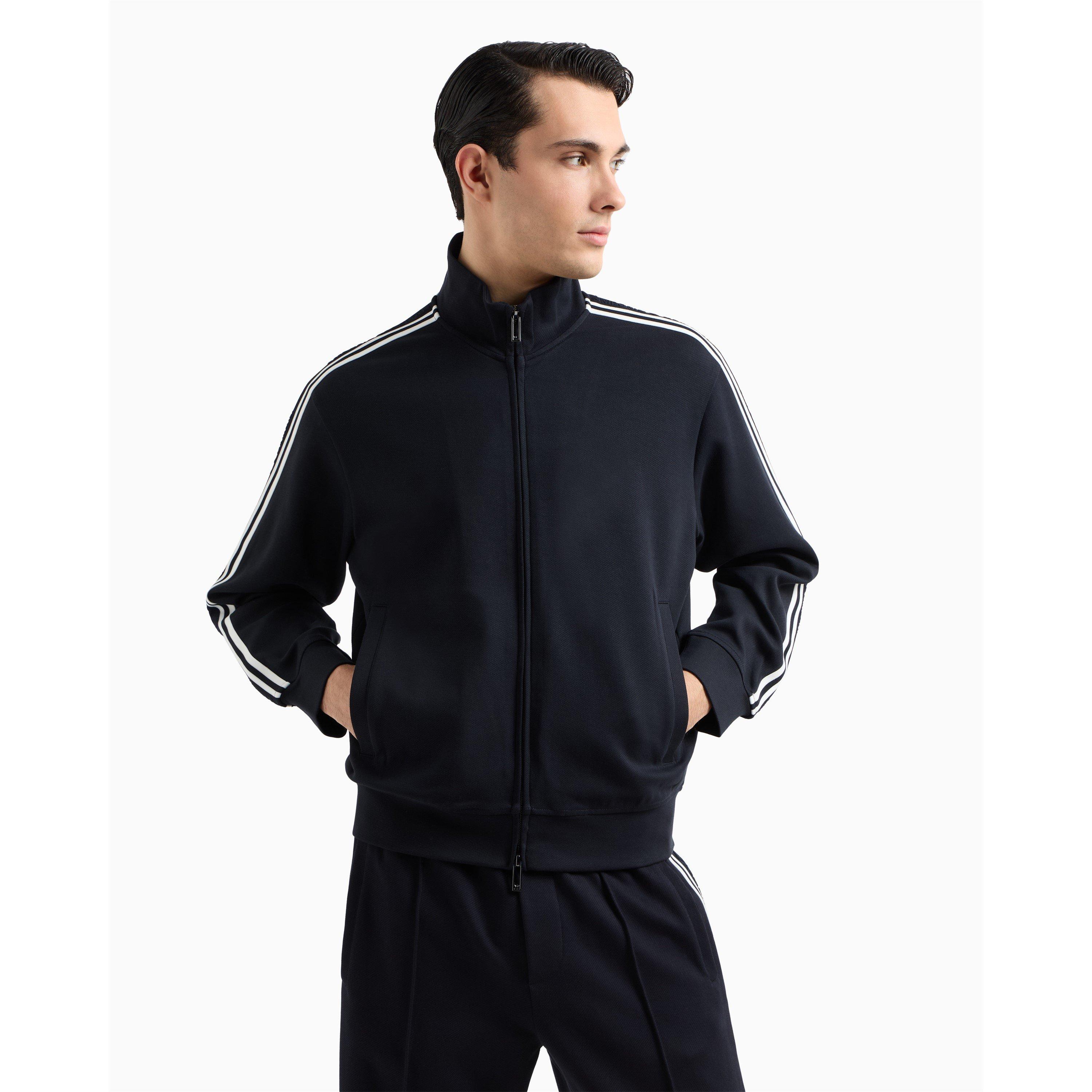 Navy 0920 - Emporio Armani - Men's Technical Fabric Tracksuit Top - 1