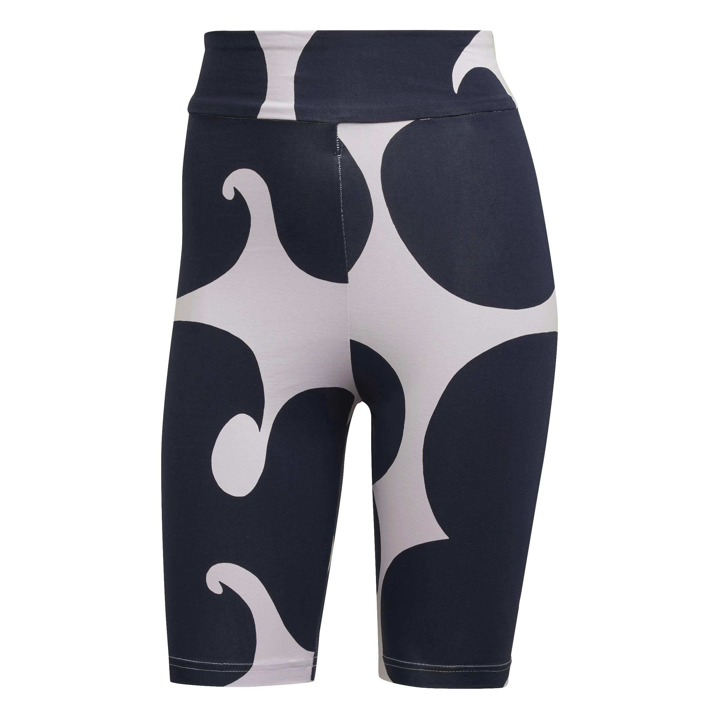 Adidas Women's Marimekko Rib Short Tights - Purple Tint - 6 (XXS)