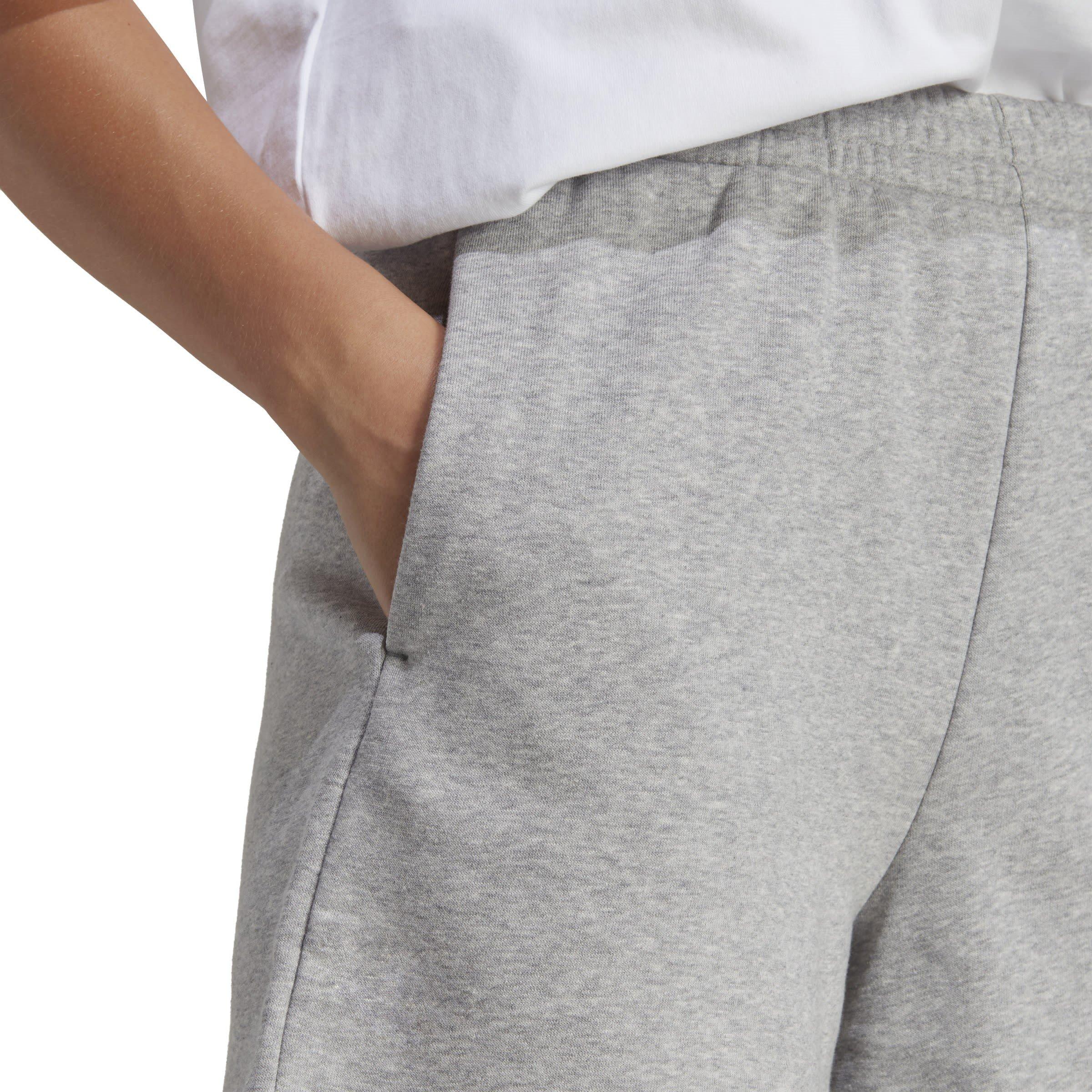 Grey - adidas Originals - Fleece Jogger Shorts - 5