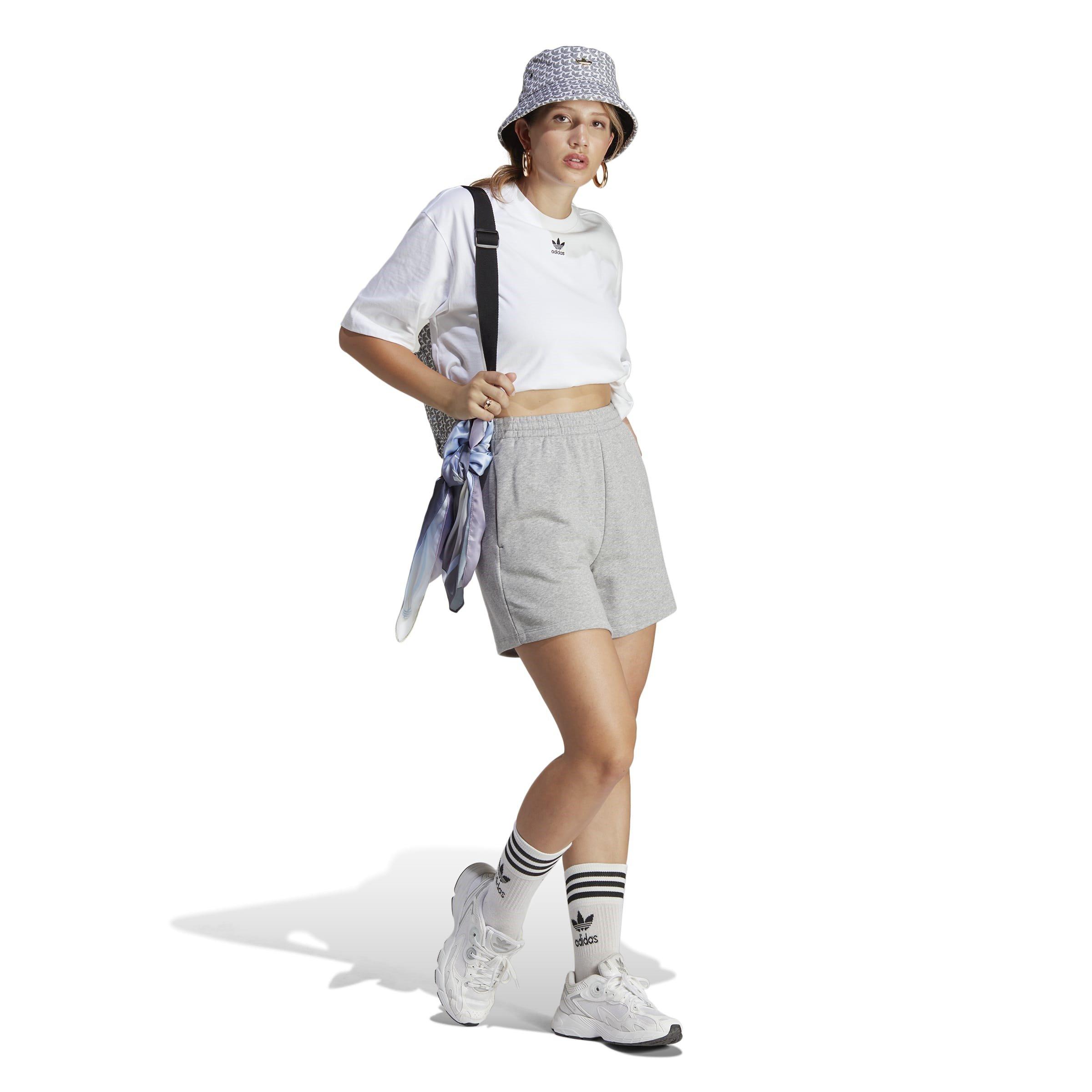 Grey - adidas Originals - Fleece Jogger Shorts - 6