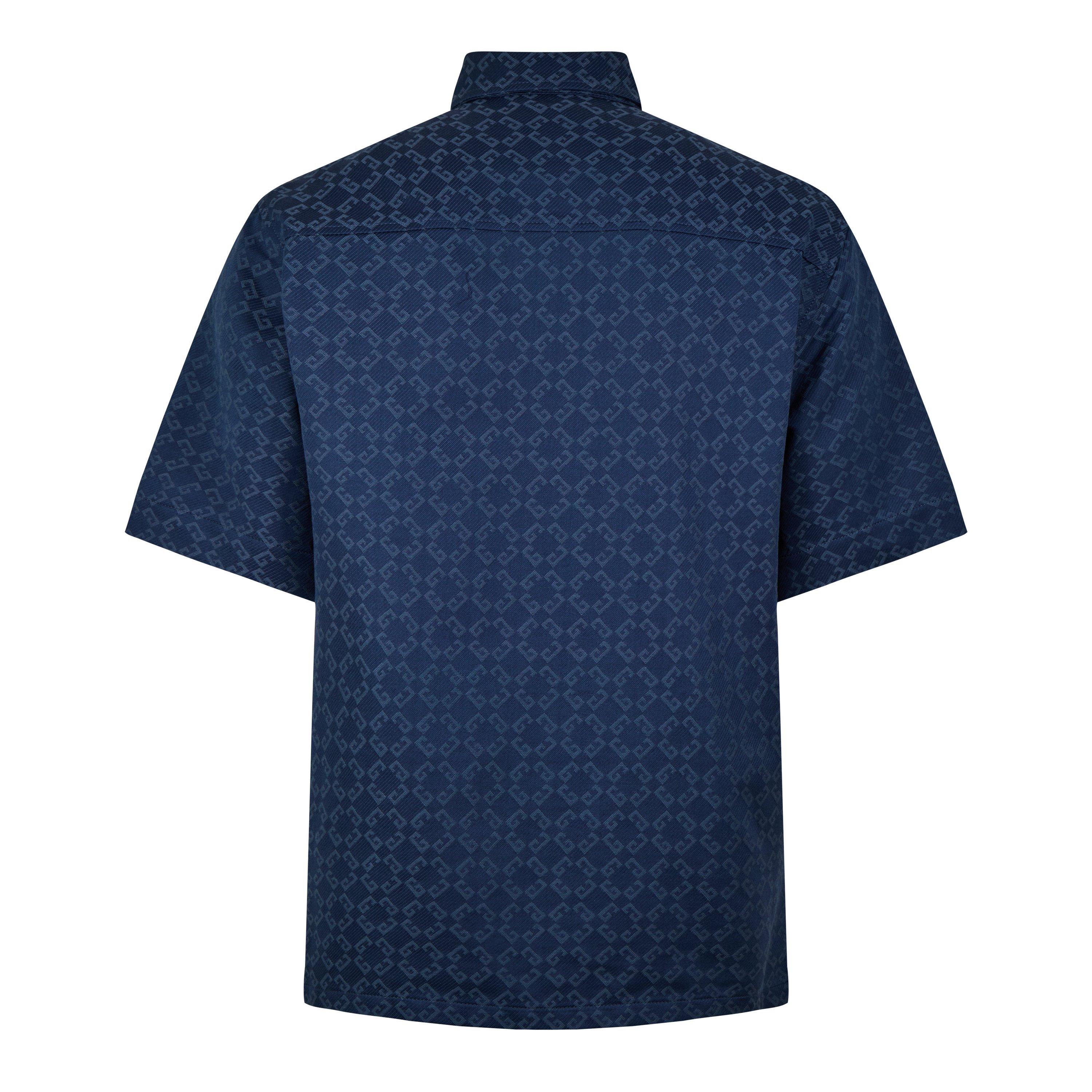 Blue - GIVENCHY - Monogram Short Sleeve Shirt - 6