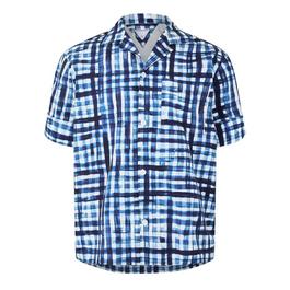 Bottega Veneta MenS Gingham Short Sleeve Shirt