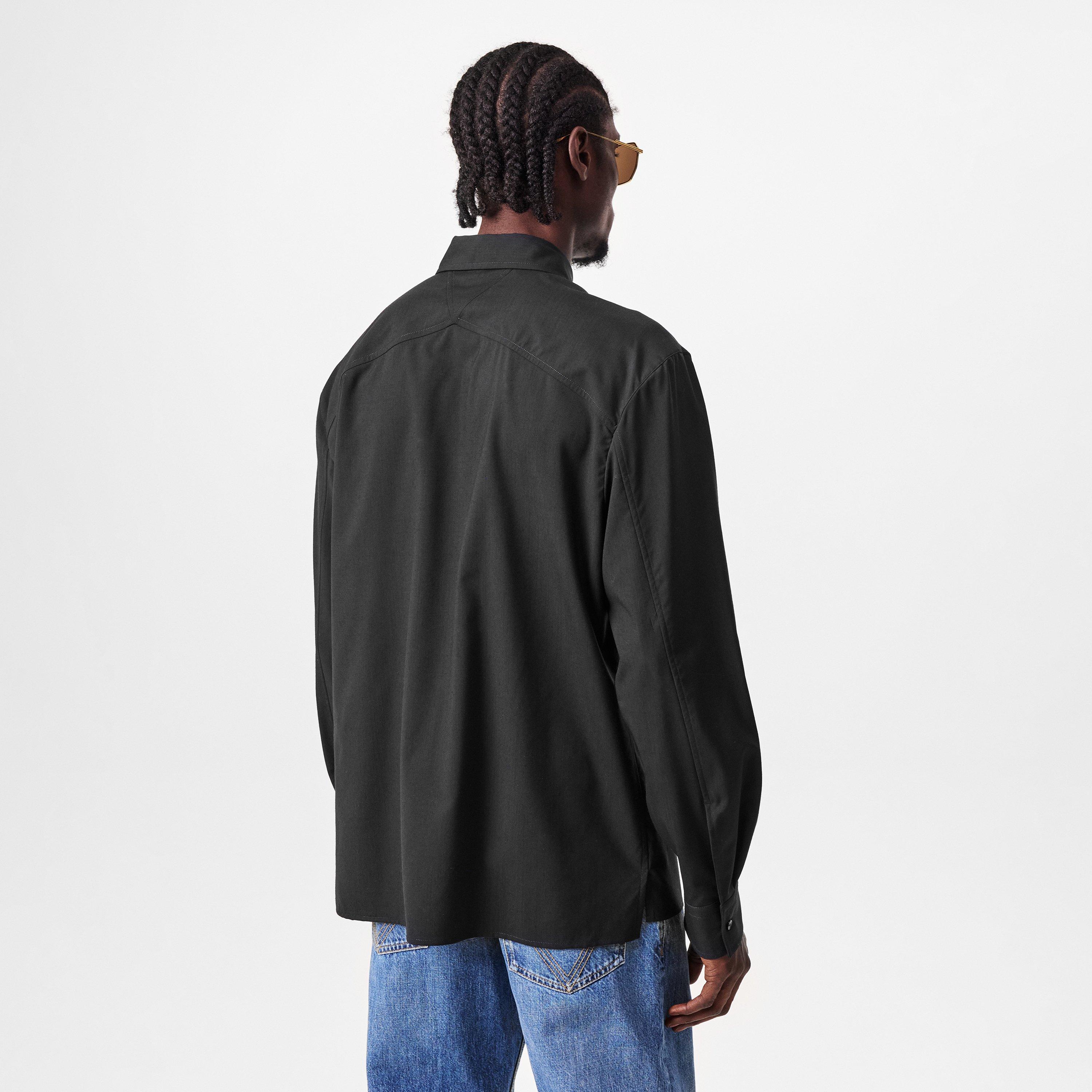 Black - Bottega Veneta - Men's Long Sleeve Shirt - 4