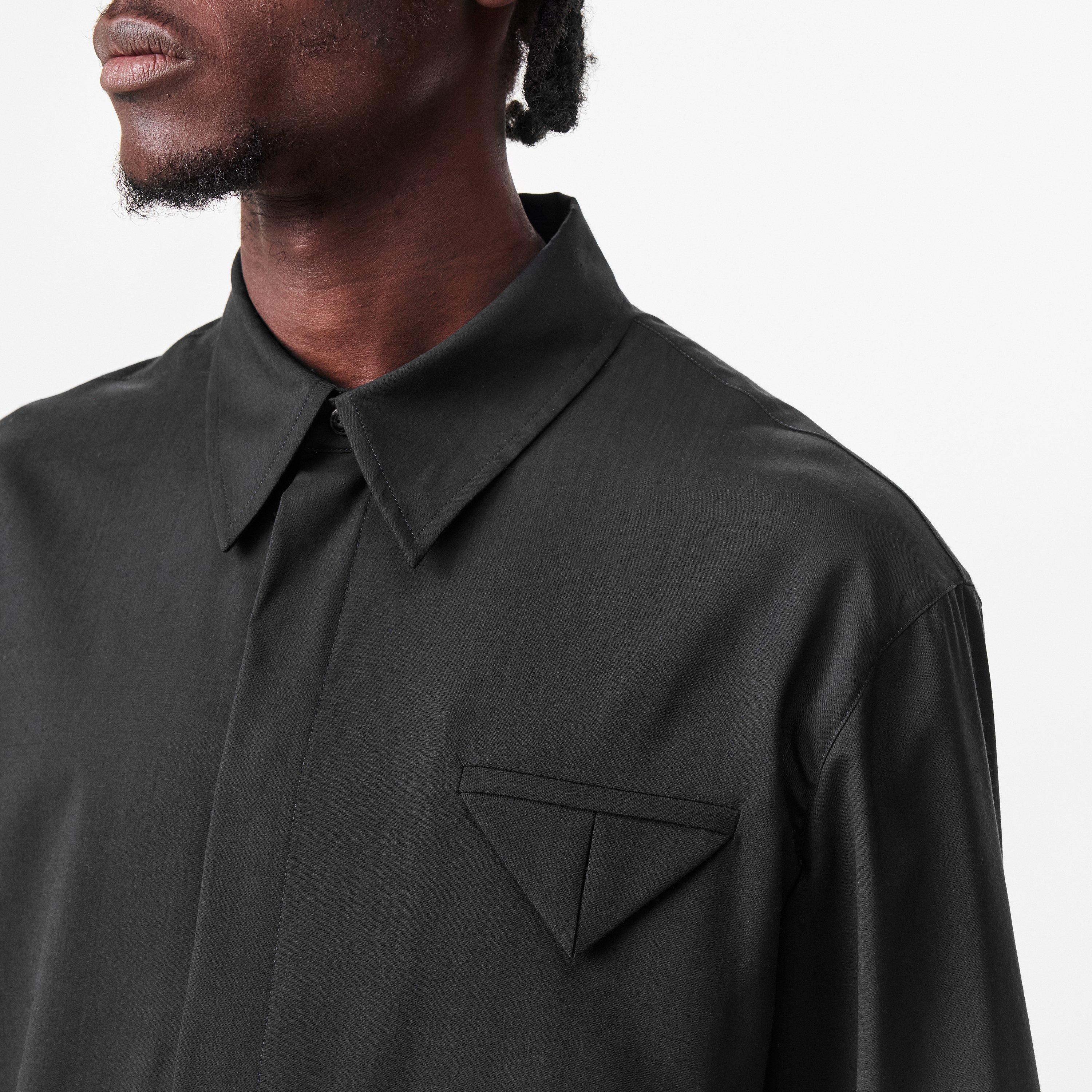Black - Bottega Veneta - Men's Long Sleeve Shirt - 5