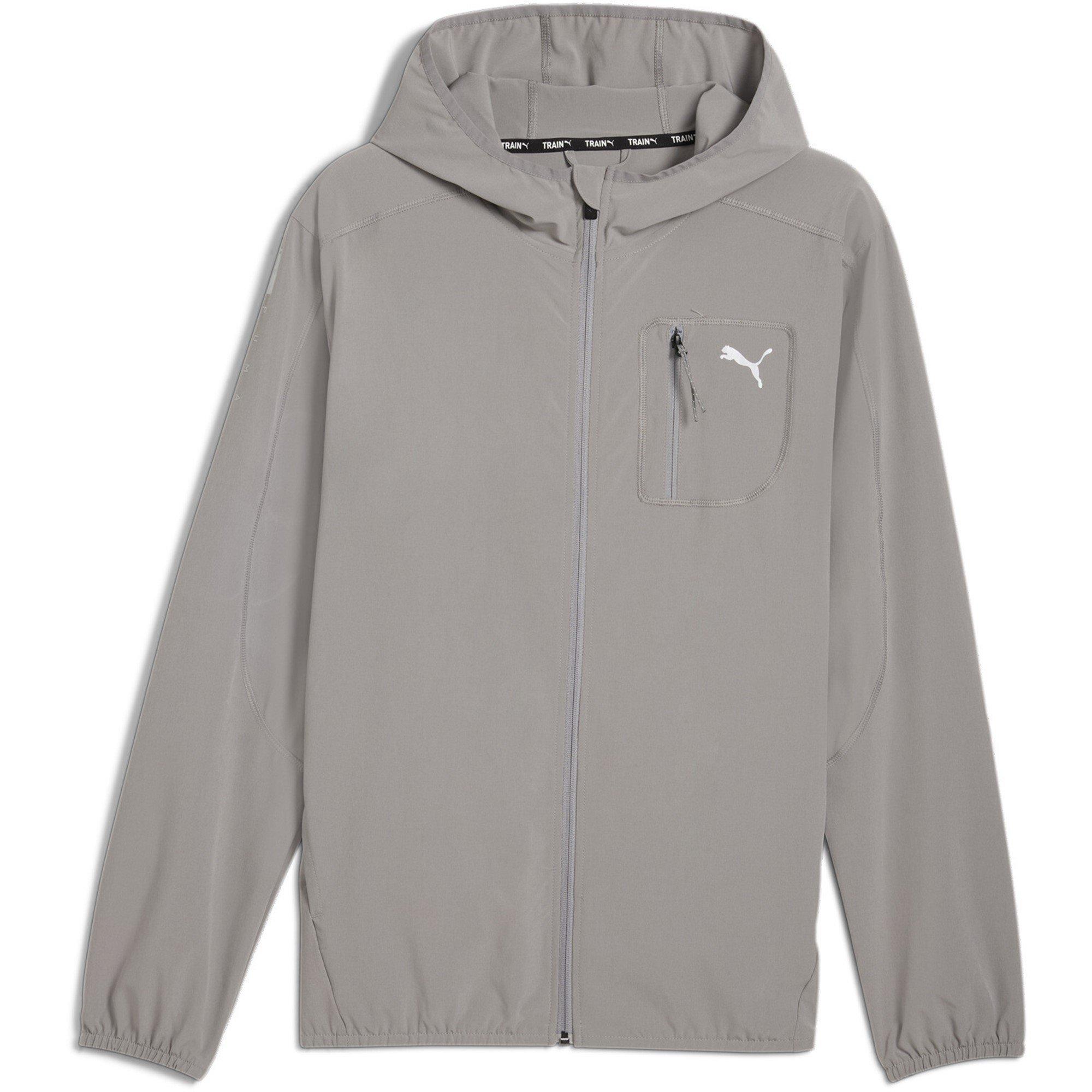 Puma Men's Flex Woven Tracksuit Top - Light Grey - L