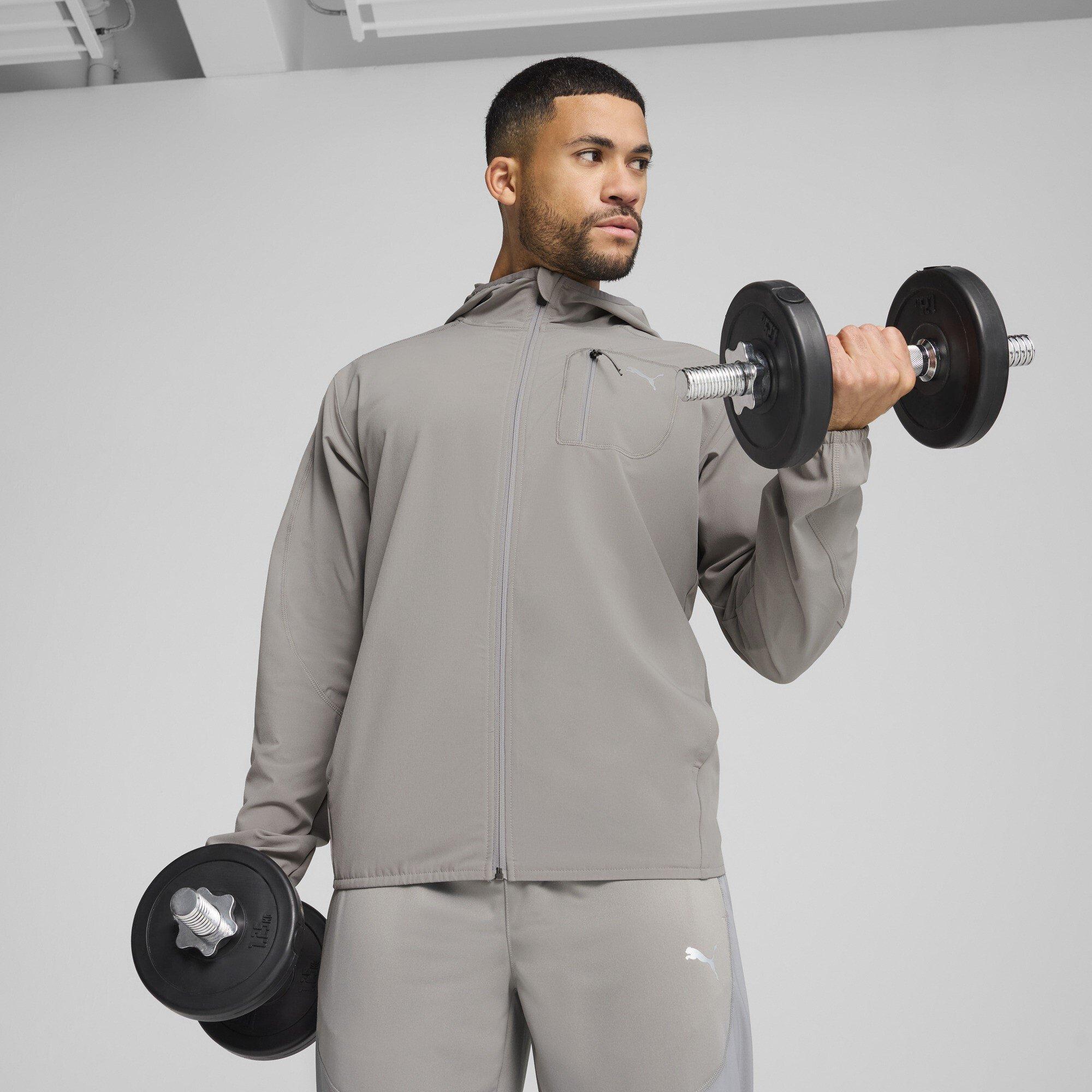 Light Grey - Puma - Men's Flex Woven Tracksuit Top - 2