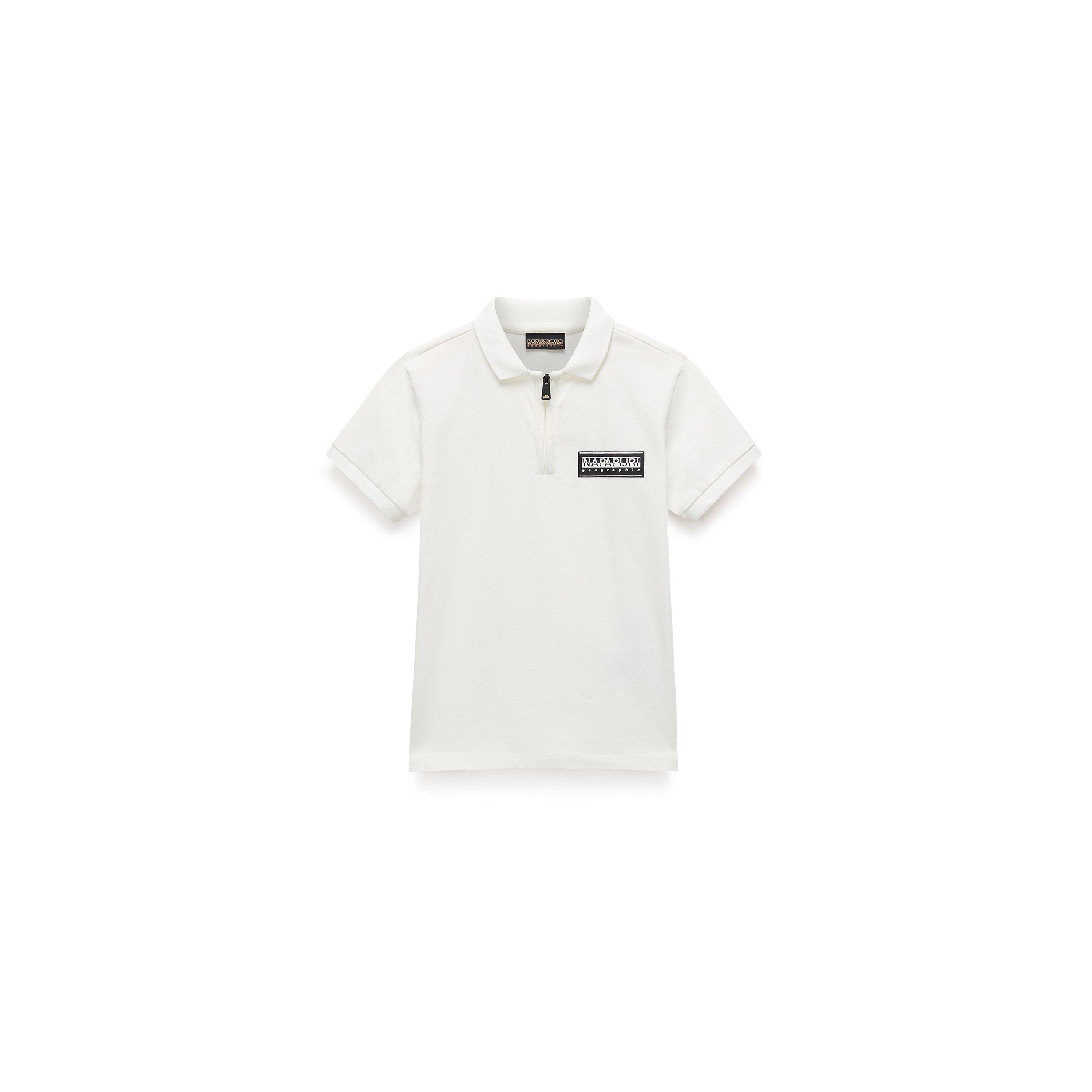 Napapijri Boys Kids' Short Sleeve Polo Shirt - White Heron 206 - 8Y