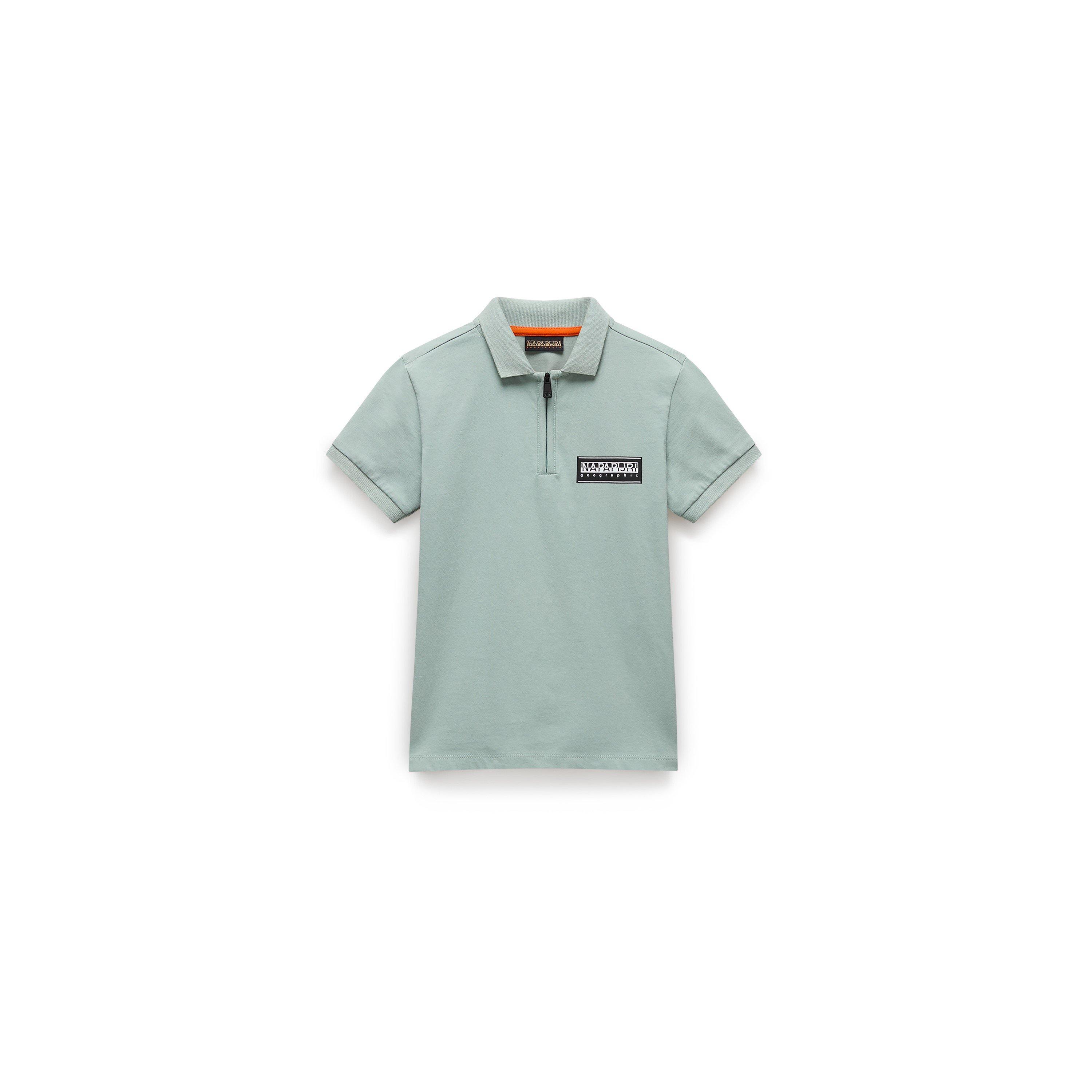 Napapijri Boys Kids' Short Sleeve Polo Shirt - Green Mil G1x - 8Y