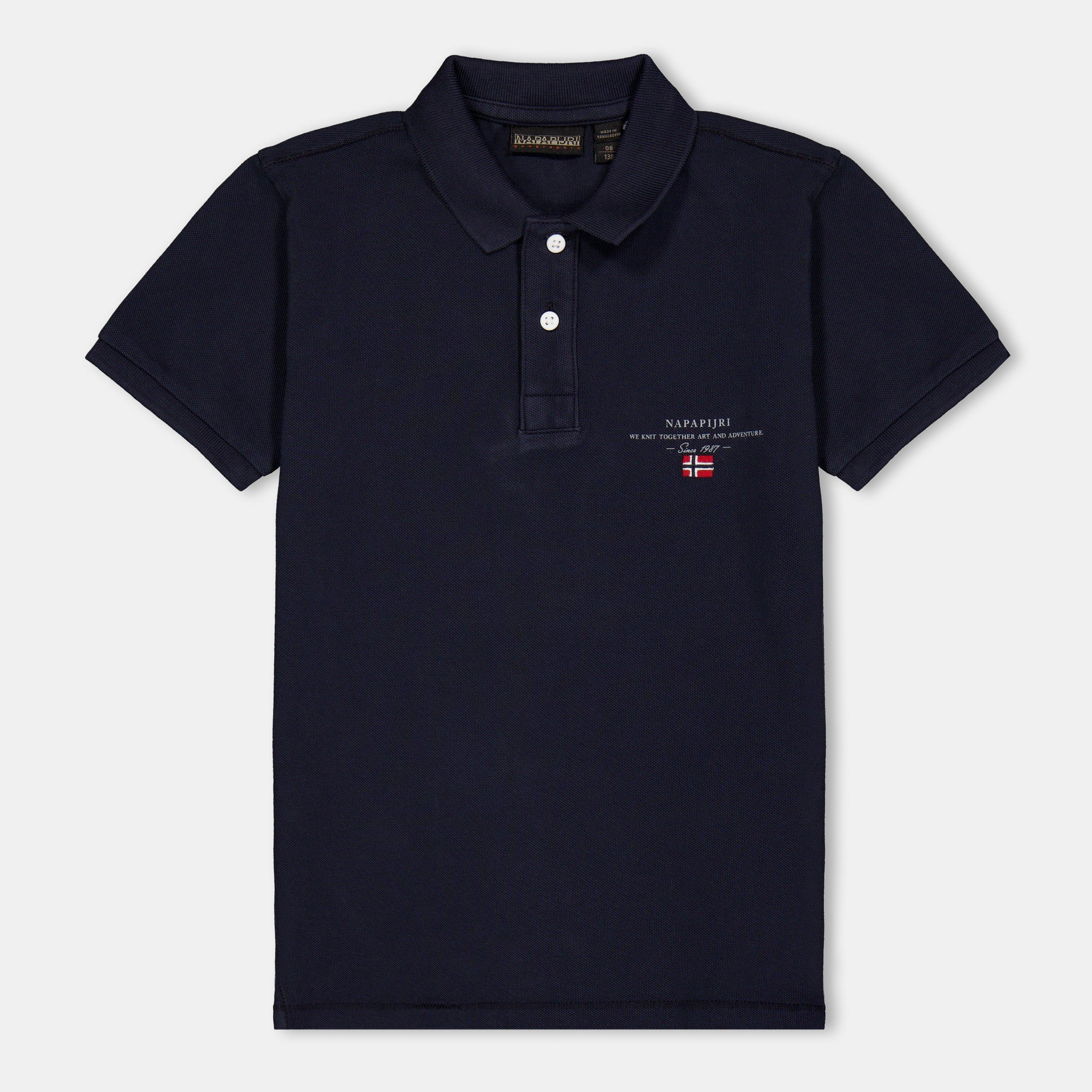 Napapijri Boys Kids' Short Sleeve Polo Shirt - Blue Marine 176 - 8Y