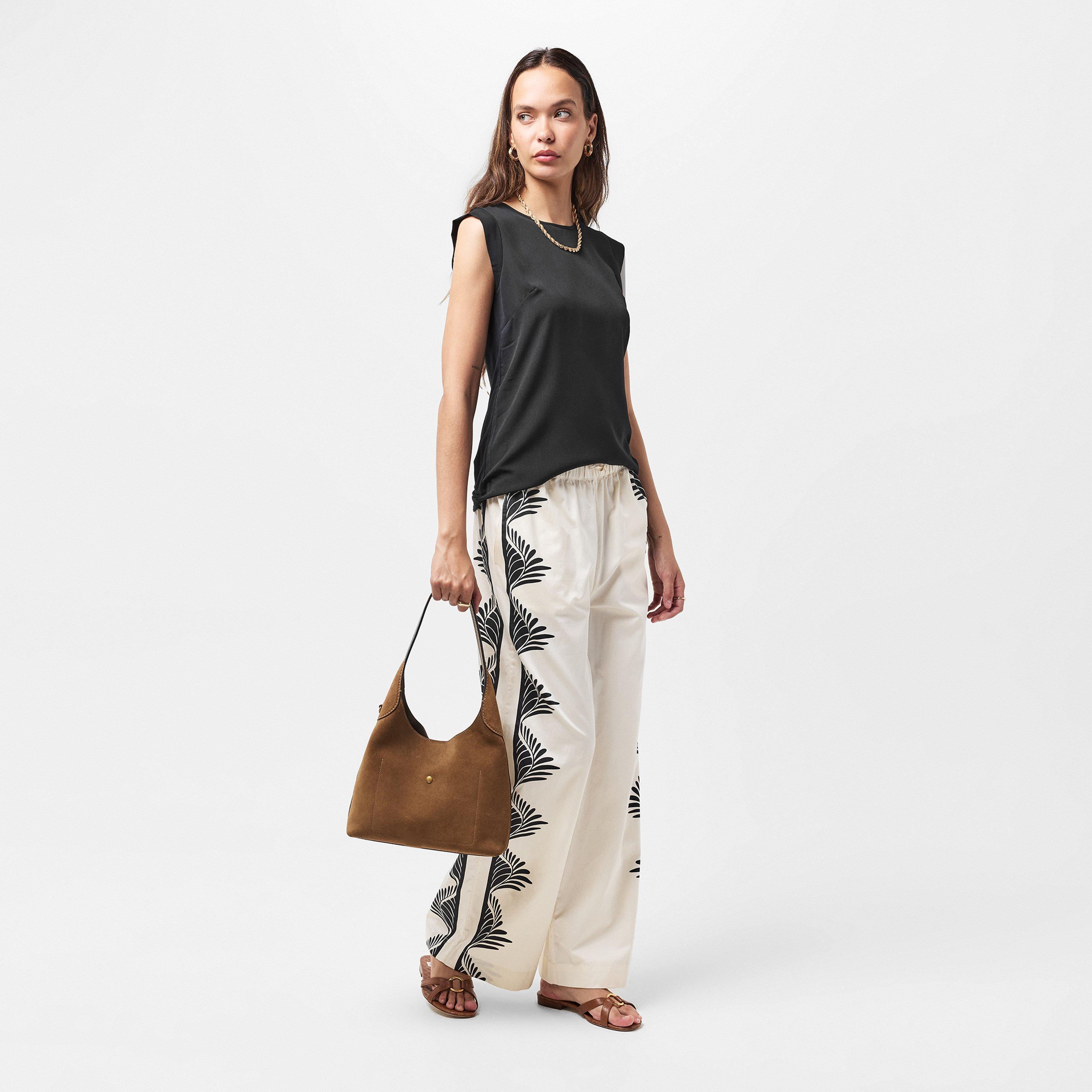 01-Black - French Connection - Polly Plains Capped Sleeve T-Shirt - 6