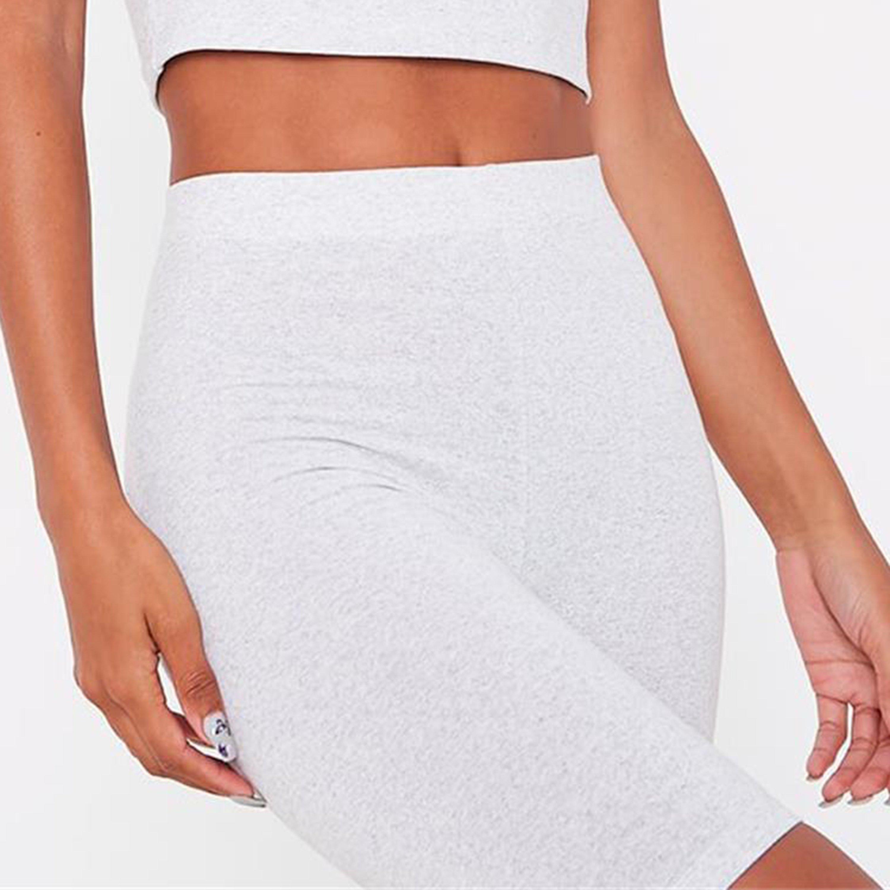 Grau - I Saw It First - ISAWITFIRST Cycling Short And Crop Top Set - 5