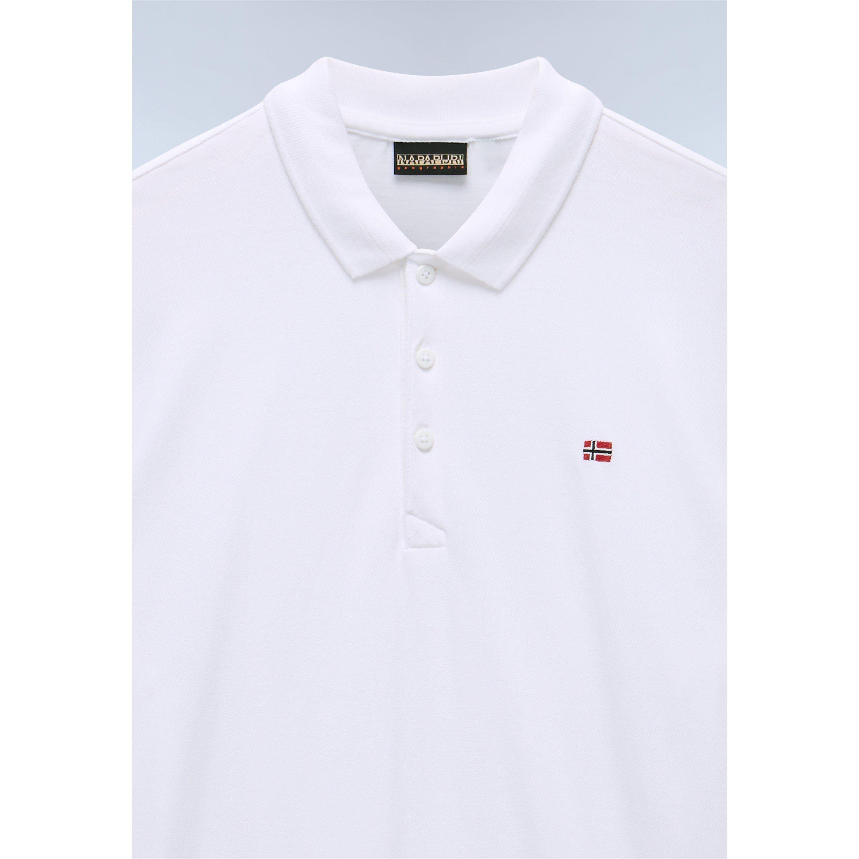 Brightwhite 002 - Napapijri - Ealis Pique Polo Shirt Mens - 3