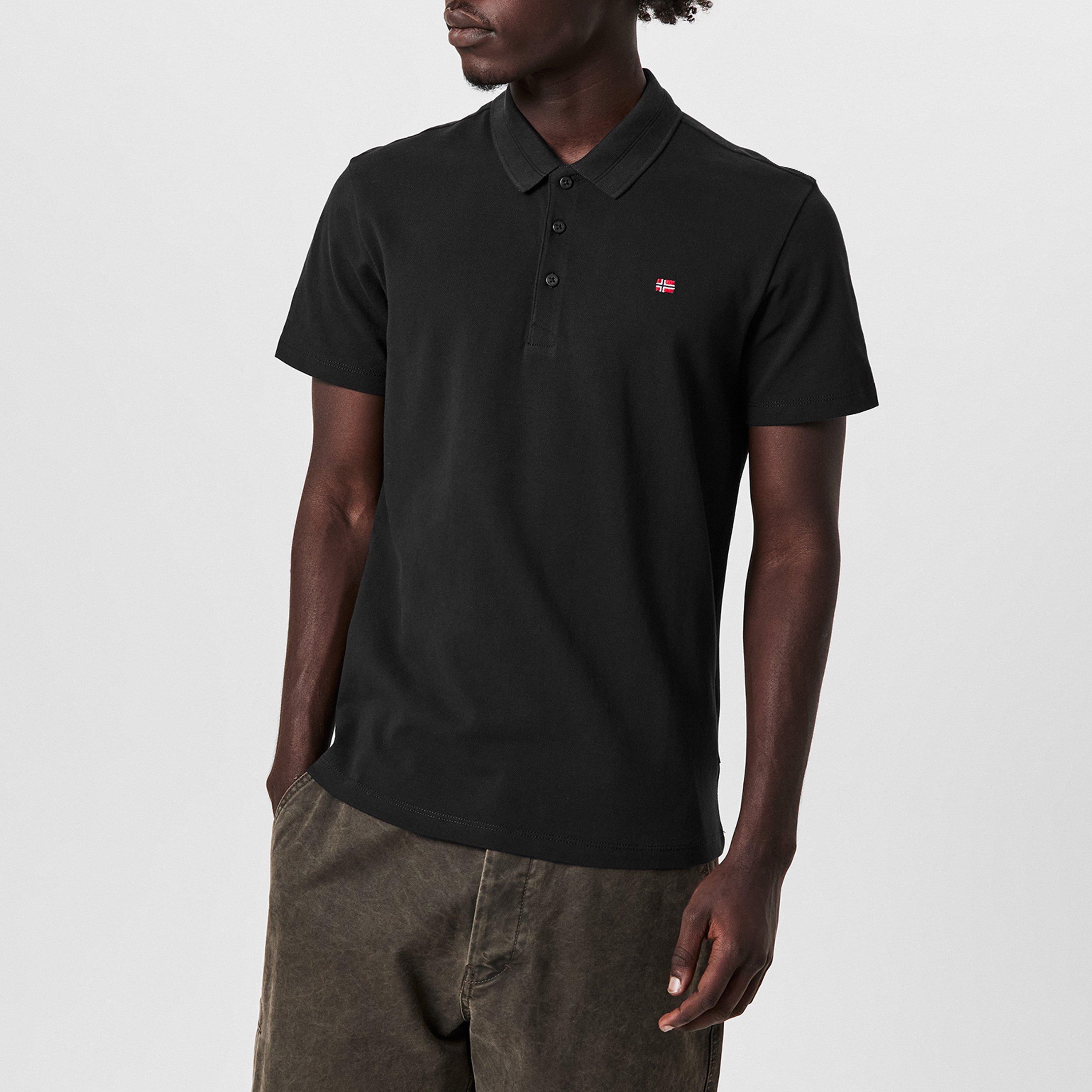 Black 041 - Napapijri - Napa Ealis Pique Polo Shirt Mens - 3