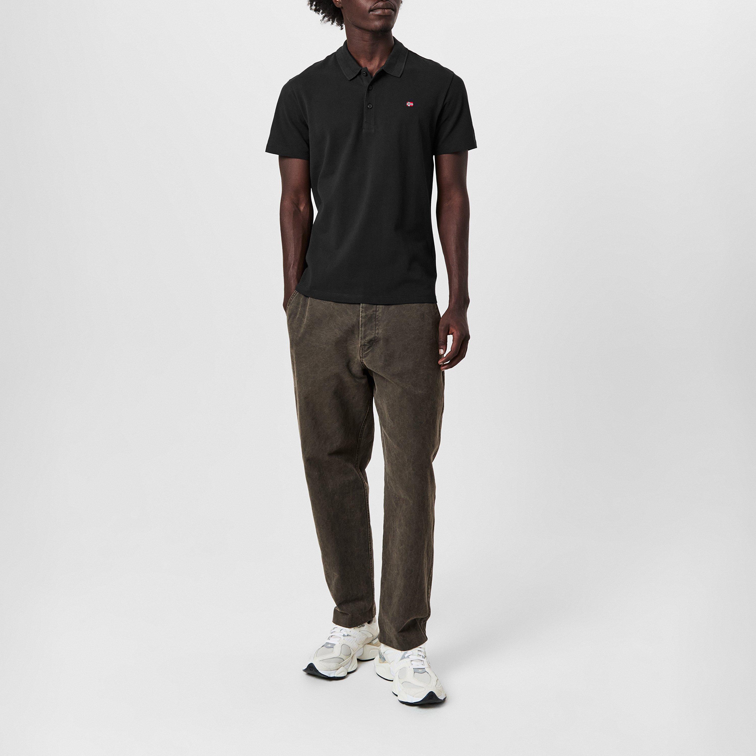 Black 041 - Napapijri - Napa Ealis Pique Polo Shirt Mens - 6