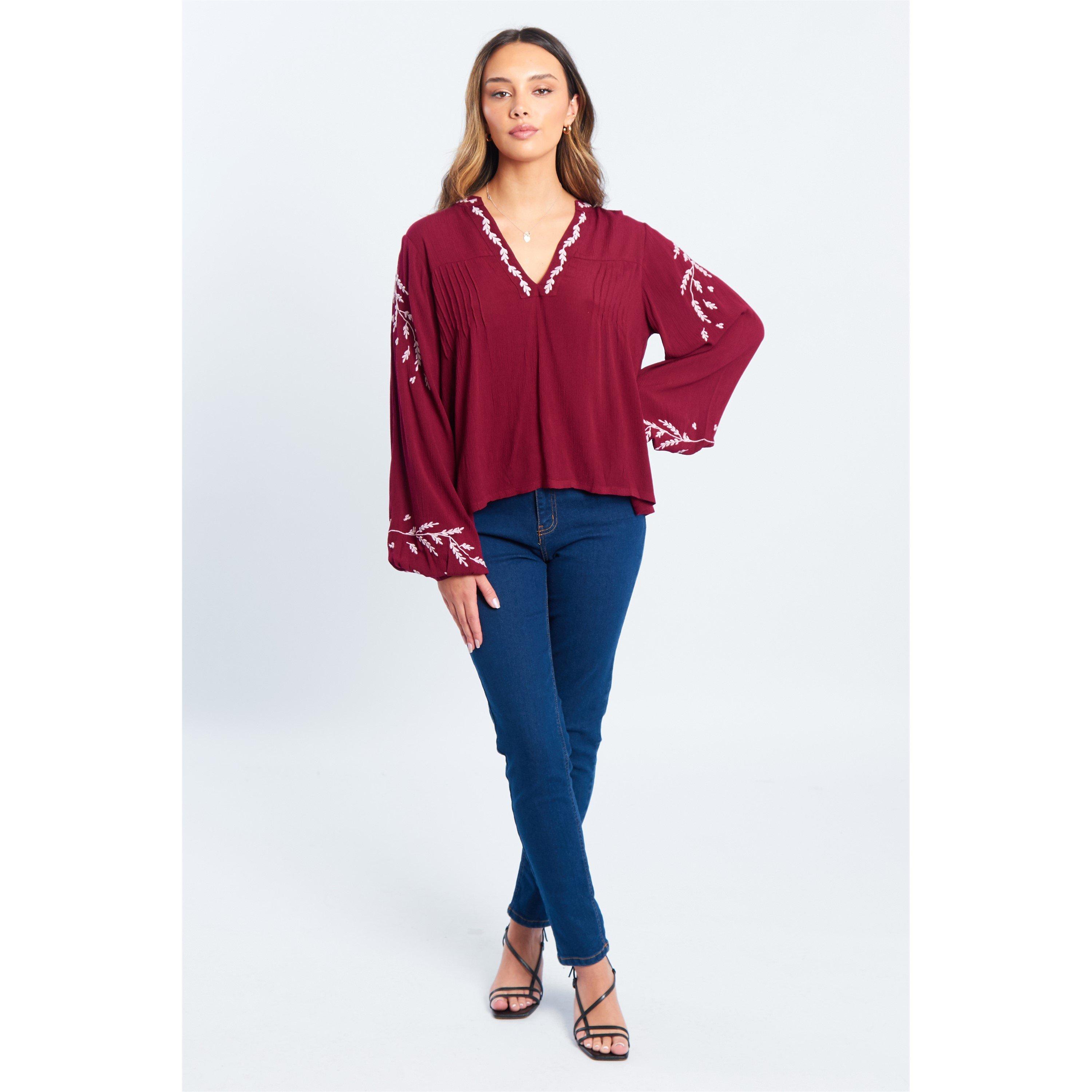 Borgonha - Be You - Embroidered Boho Blouse - 1