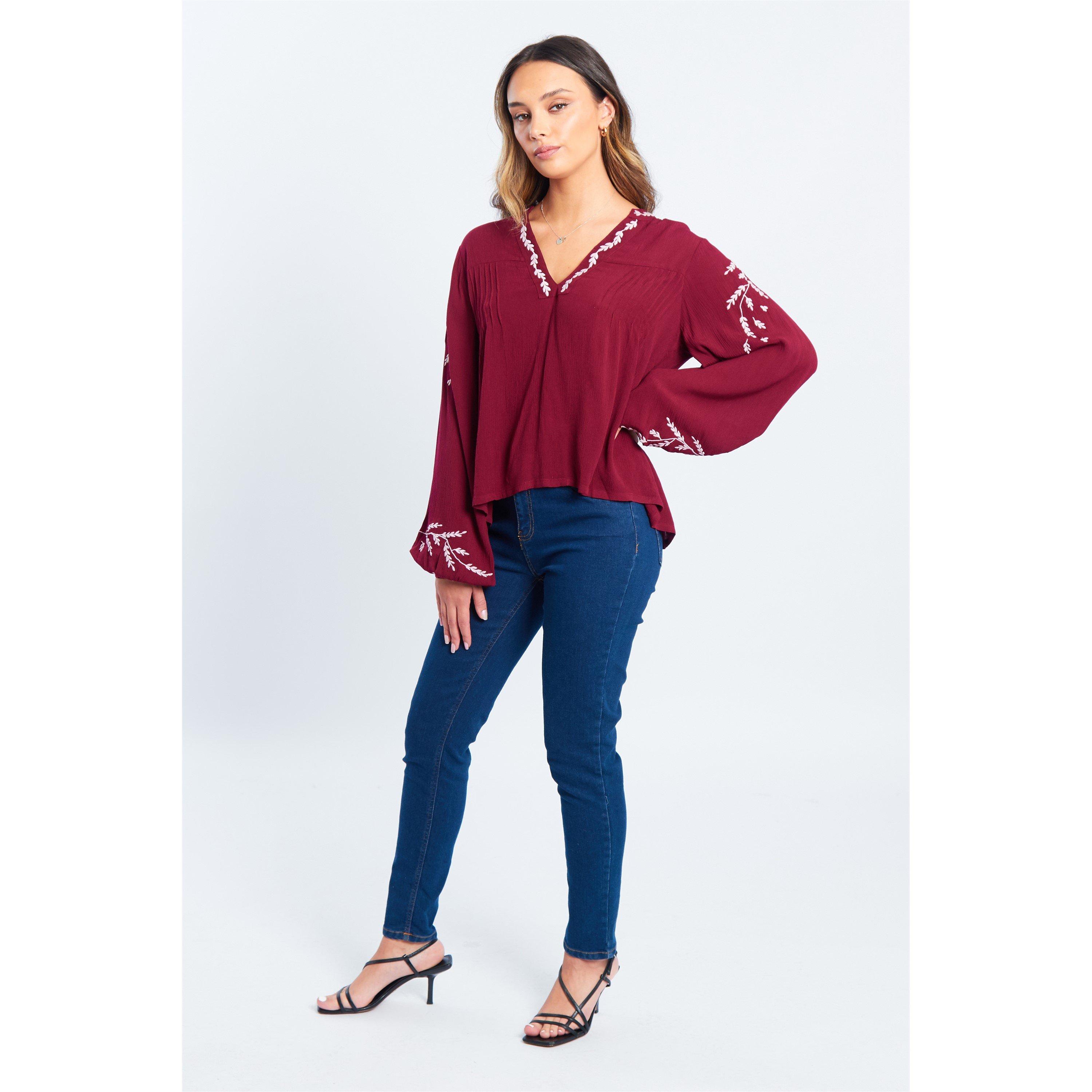 Borgonha - Be You - Embroidered Boho Blouse - 2