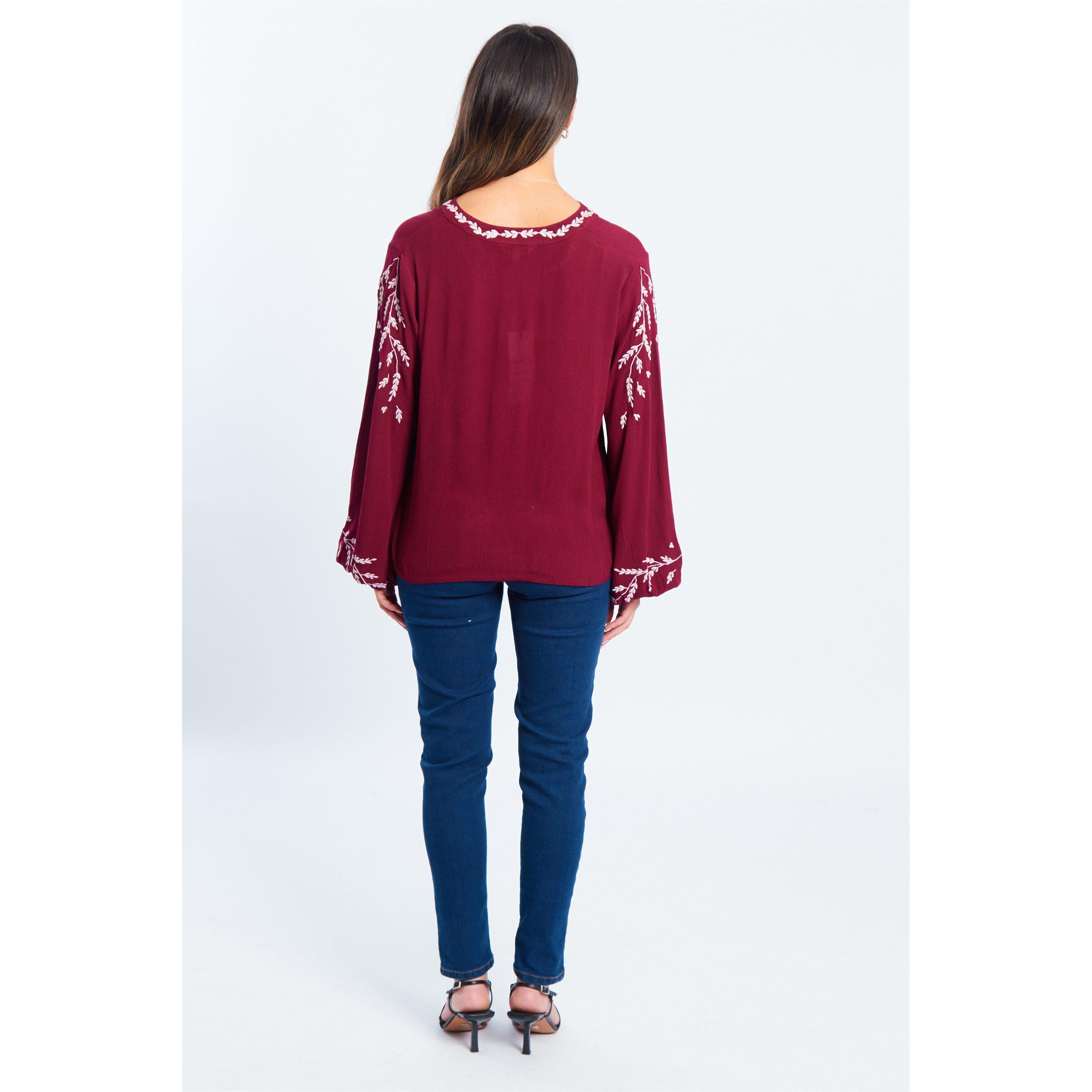 Borgonha - Be You - Embroidered Boho Blouse - 3