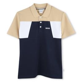 Boss Colour Block Polo Shirt Juniors