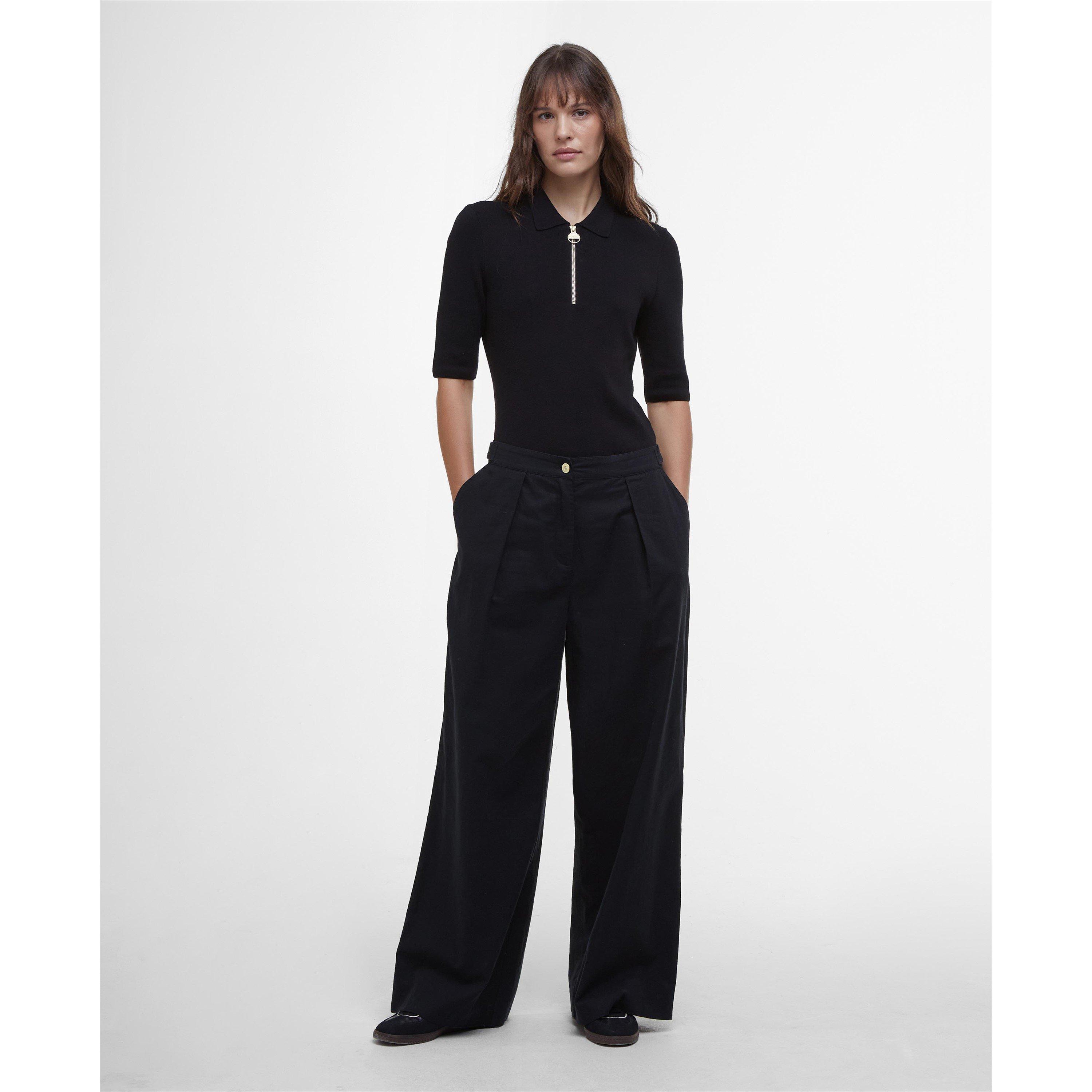 Black - Barbour International - Riley Wide-Leg Trousers - 6