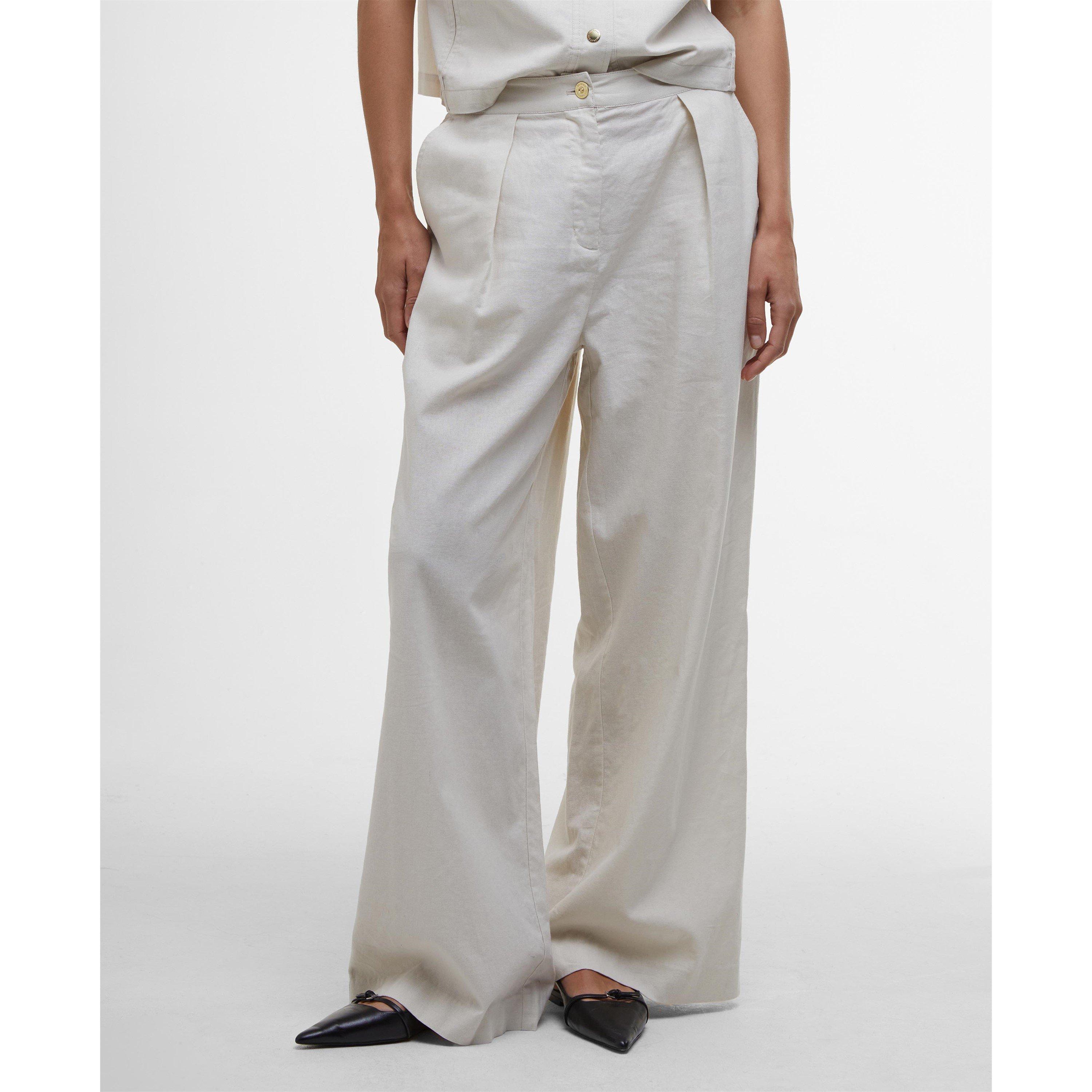 Light Stone - Barbour International - Riley Wide-Leg Trousers - 3