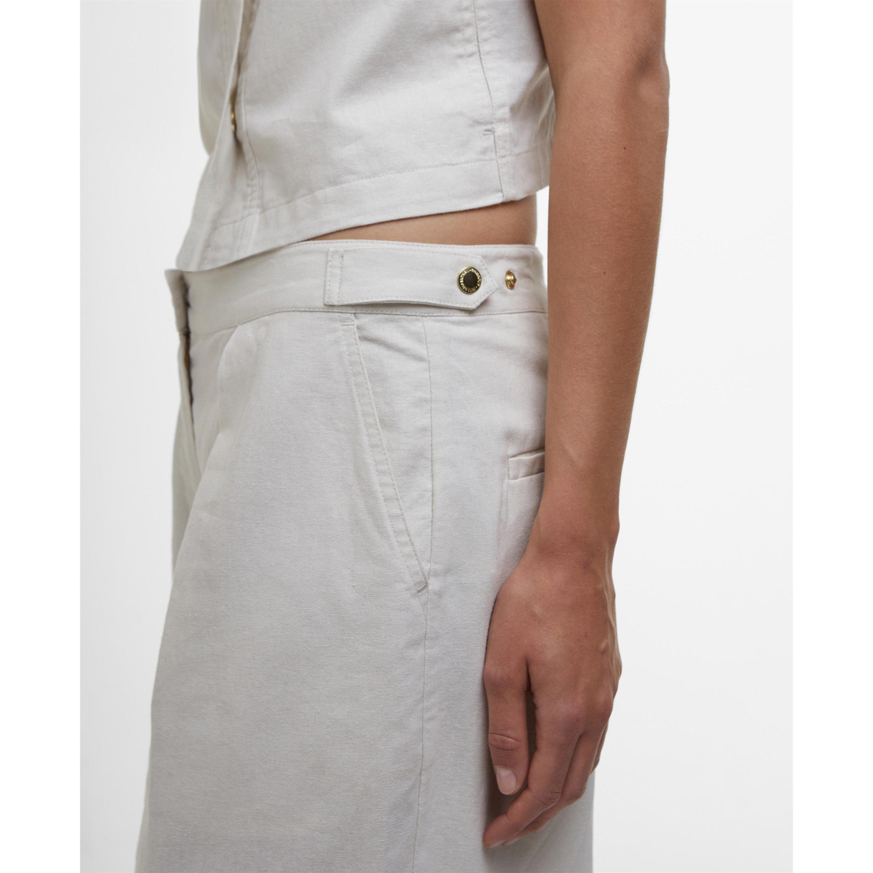 Light Stone - Barbour International - Riley Wide-Leg Trousers - 4