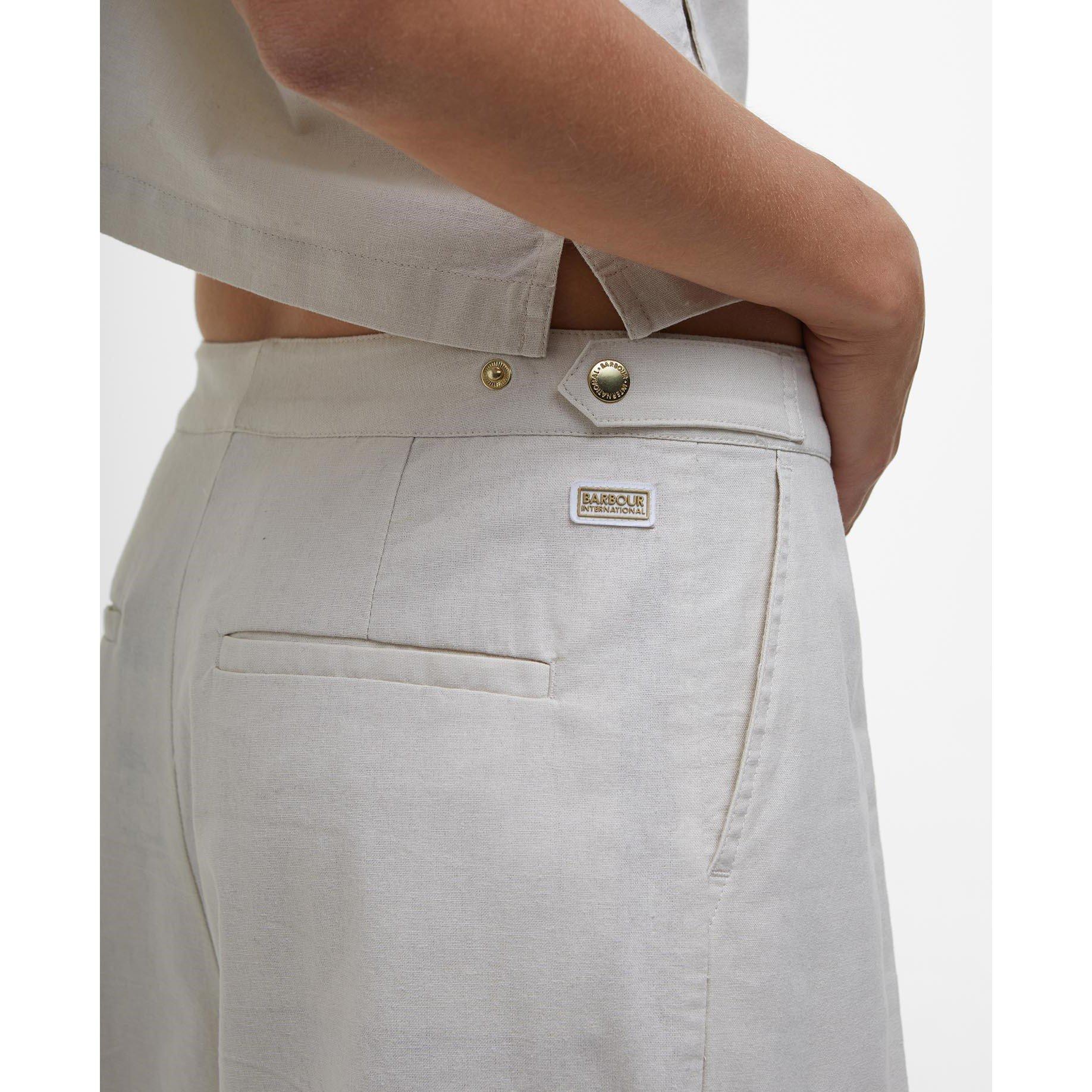 Light Stone - Barbour International - Riley Wide-Leg Trousers - 5