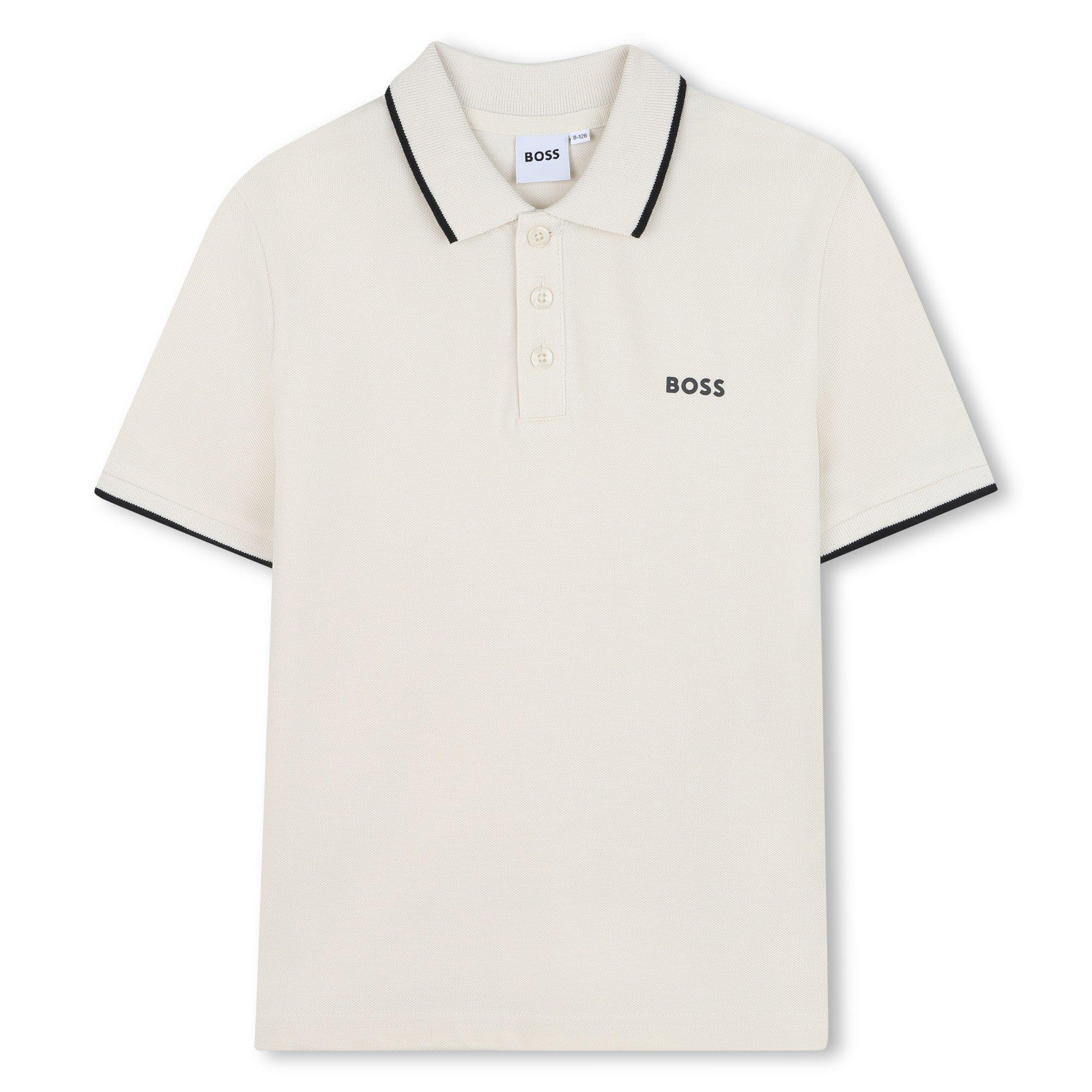 Boss  Vanille 21C Kids' Short Sleeve Polo Shirt - 4 Yrs