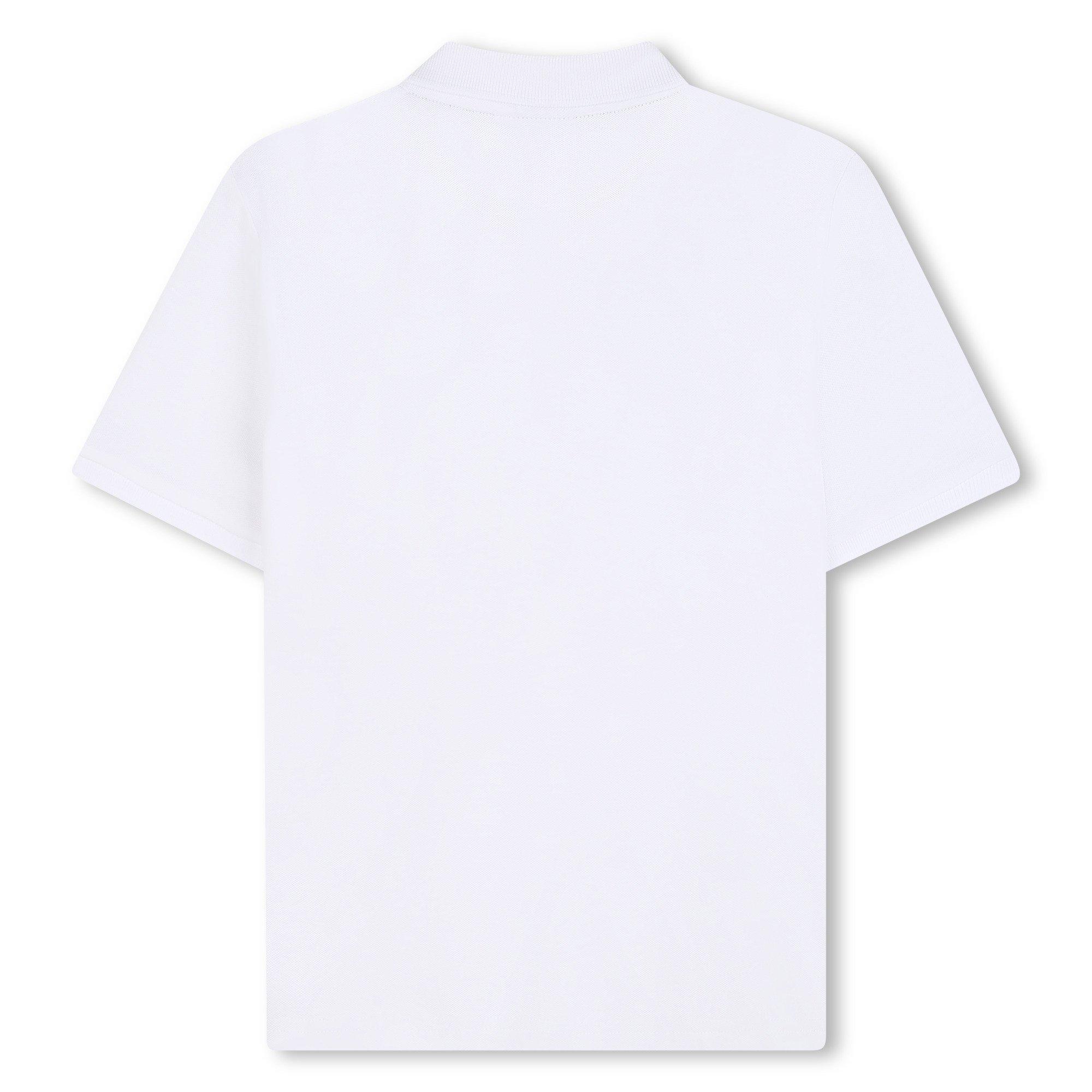 Blanc 10P - Boss - Kids' Striped Lightweight Short Sleeve Polo Shirt - 2