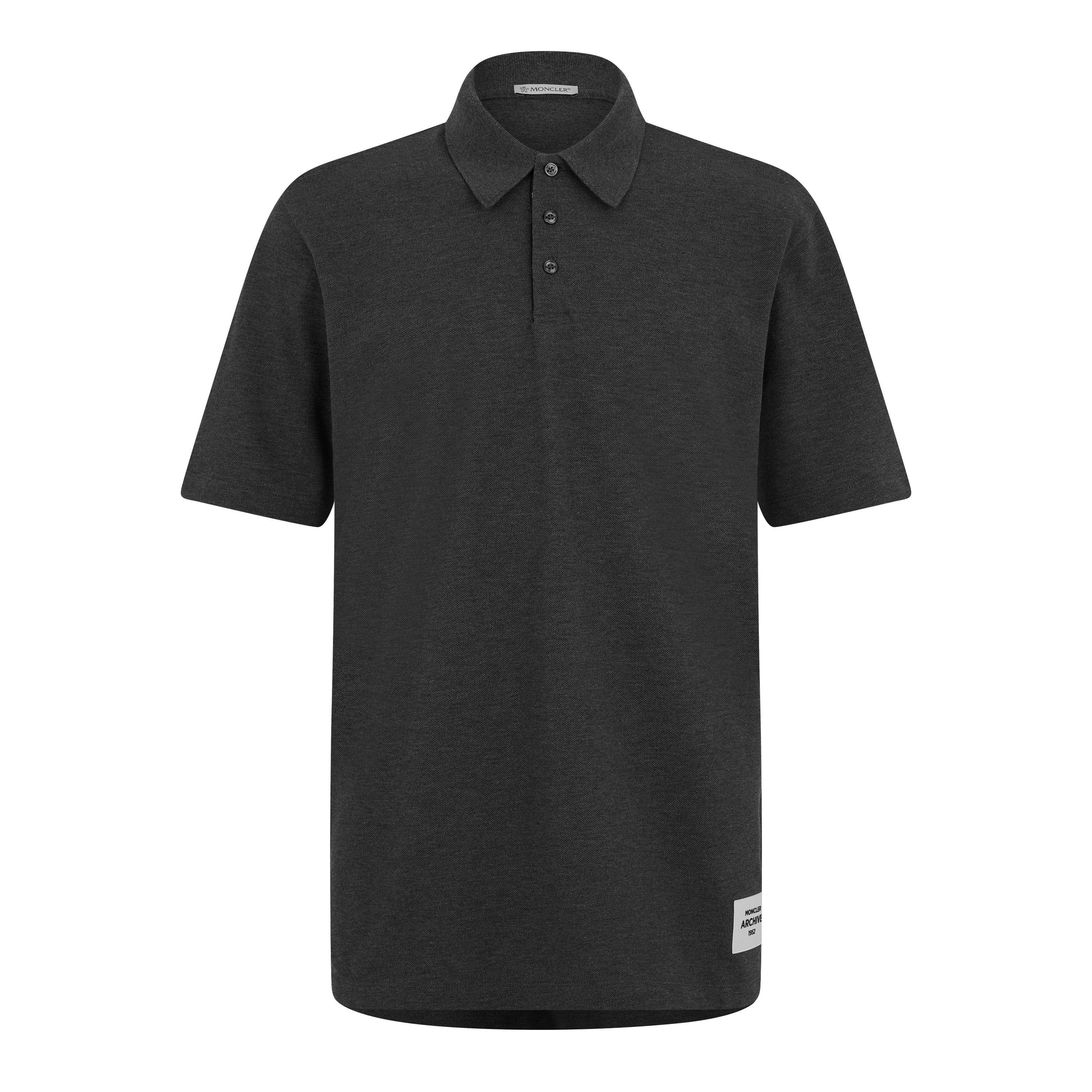 Dark Grey 989 - Moncler - Men's Short-Sleeve Polo Shirt - 1