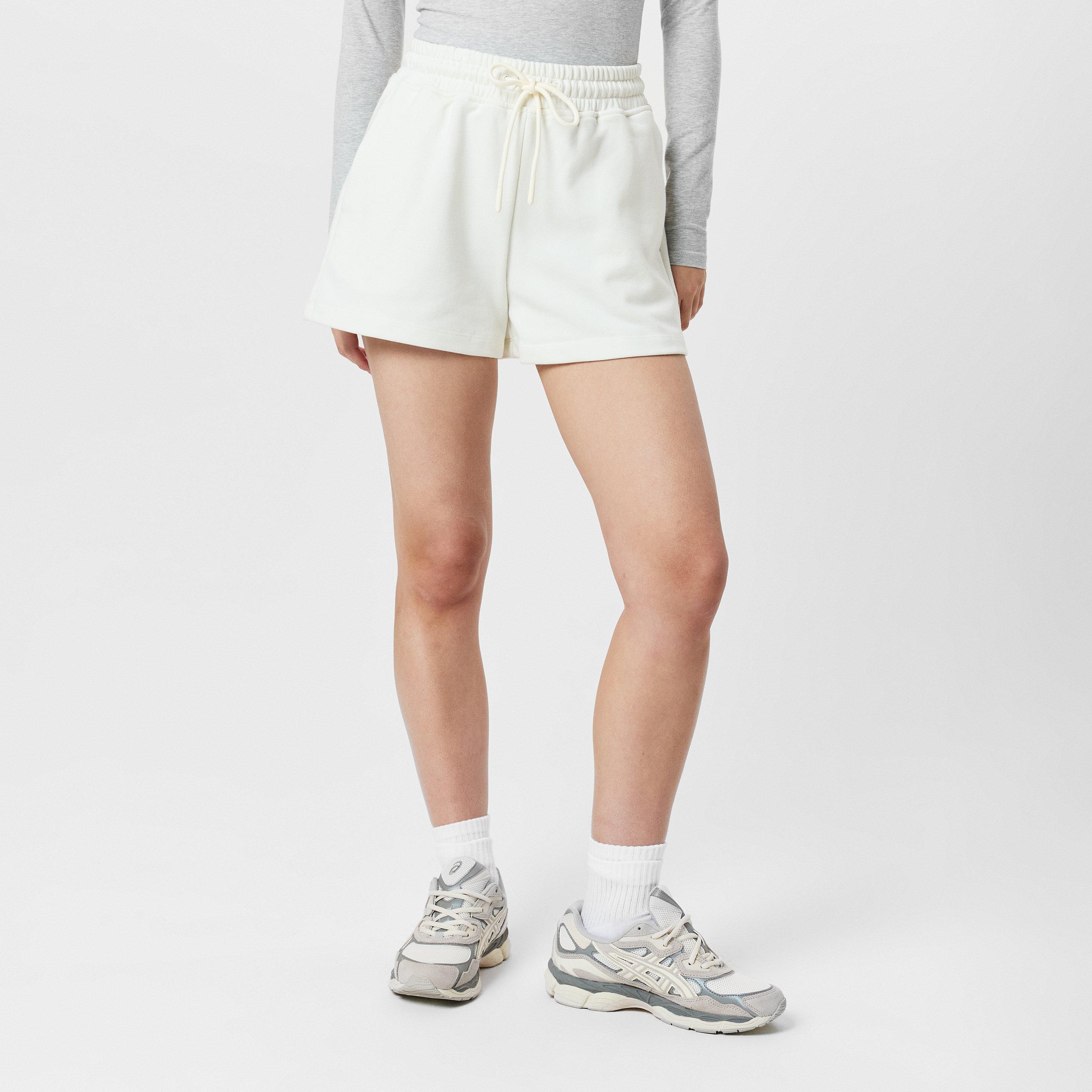 Lily White - Sweaty Betty - Women's Revive Fleece Jogger Shorts - 2