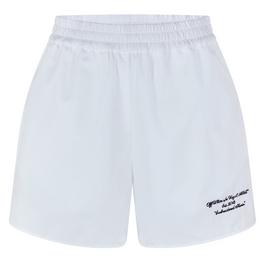 Off White Poplin Shorts