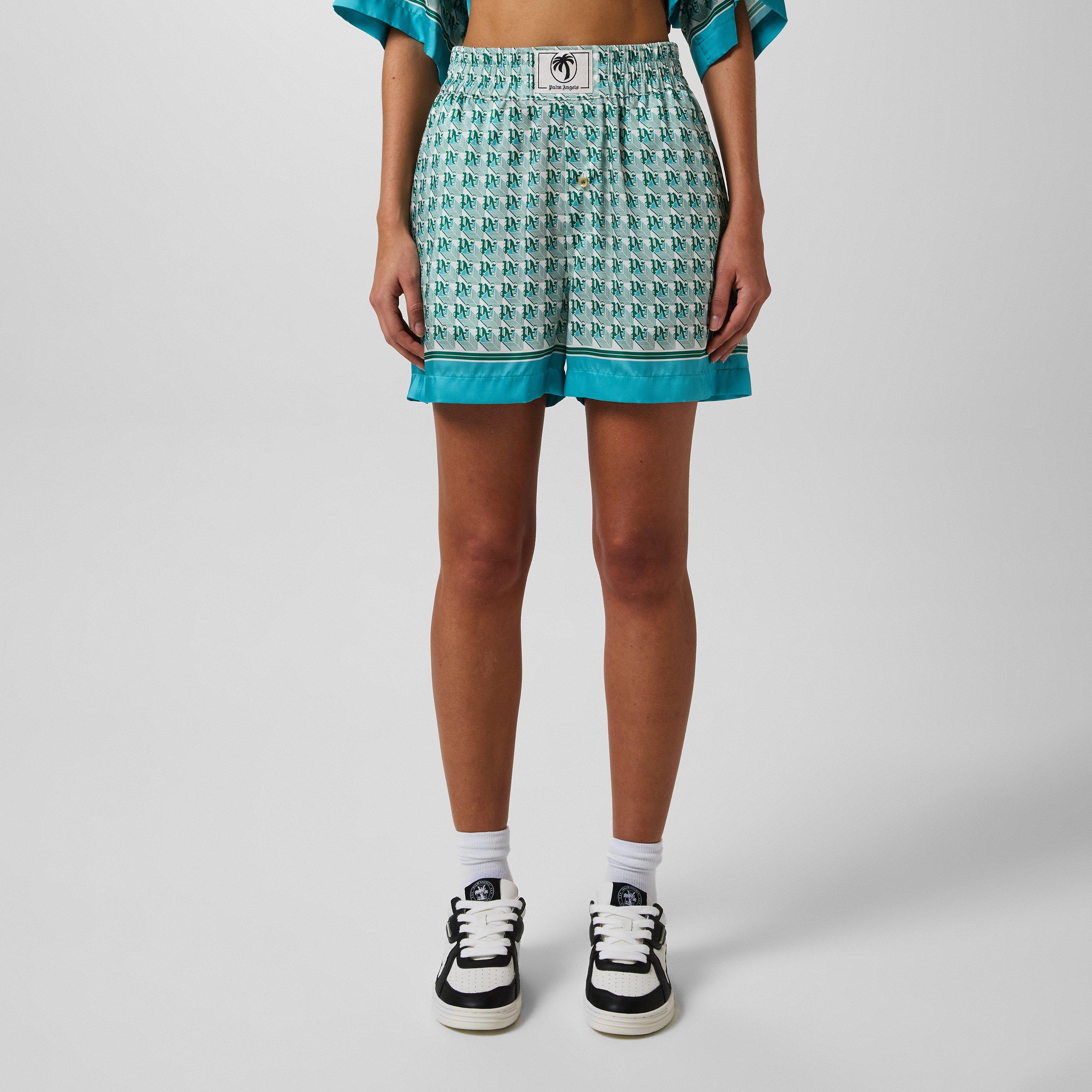 Green - Palm Angels - Diamond Shorts - 1