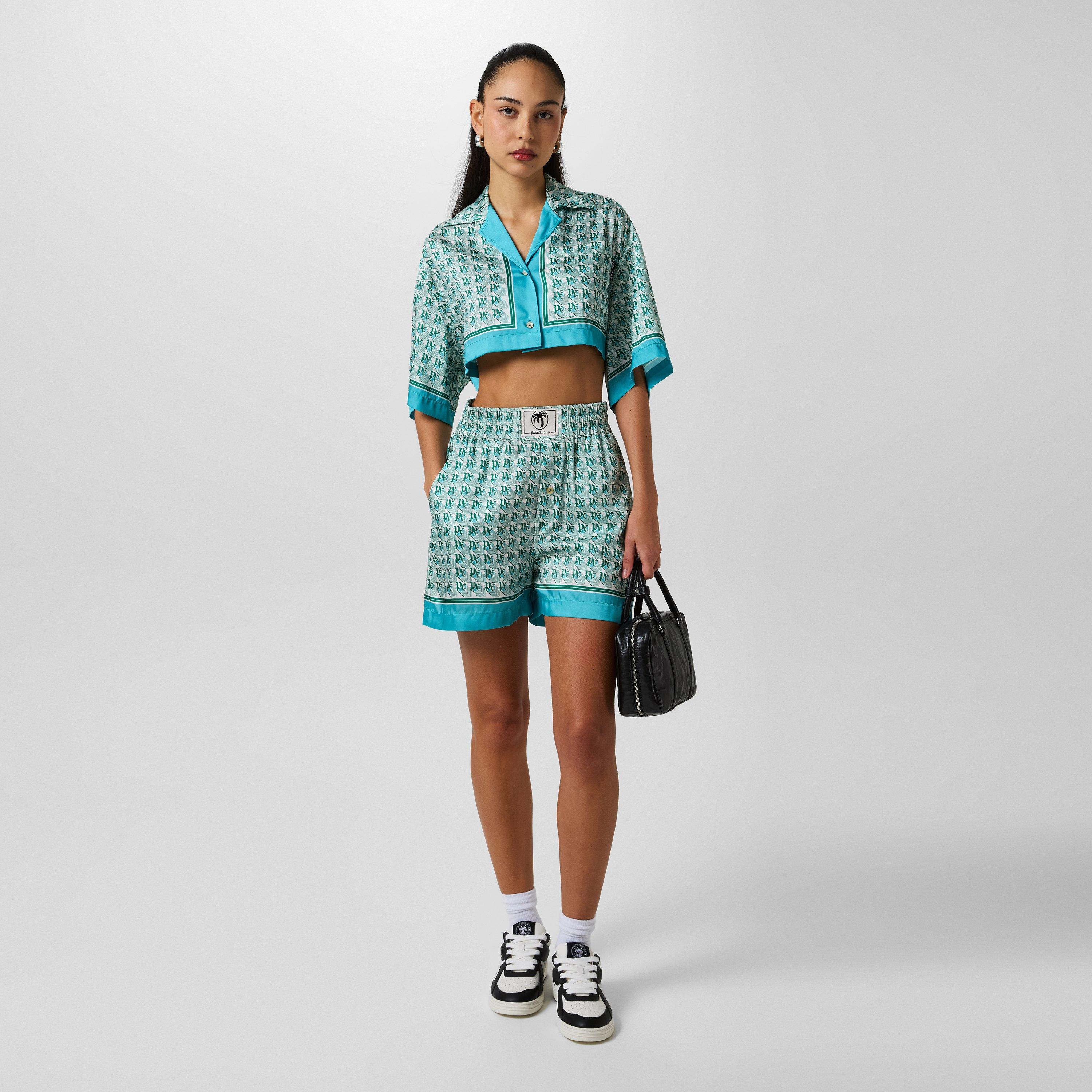 Green - Palm Angels - Diamond Shorts - 4