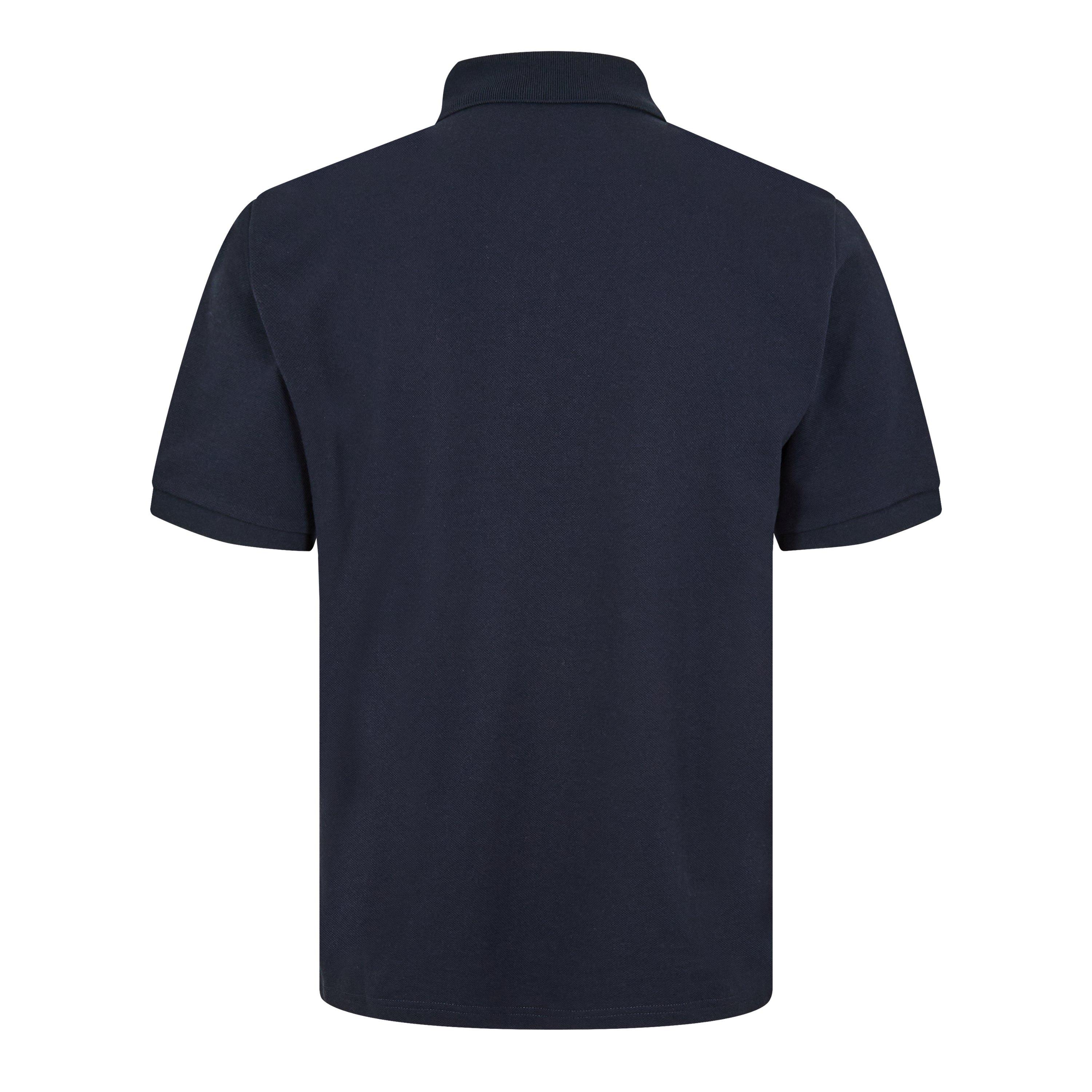 Navy - Saint Laurent - Logo Short Sleeve Polo - 2