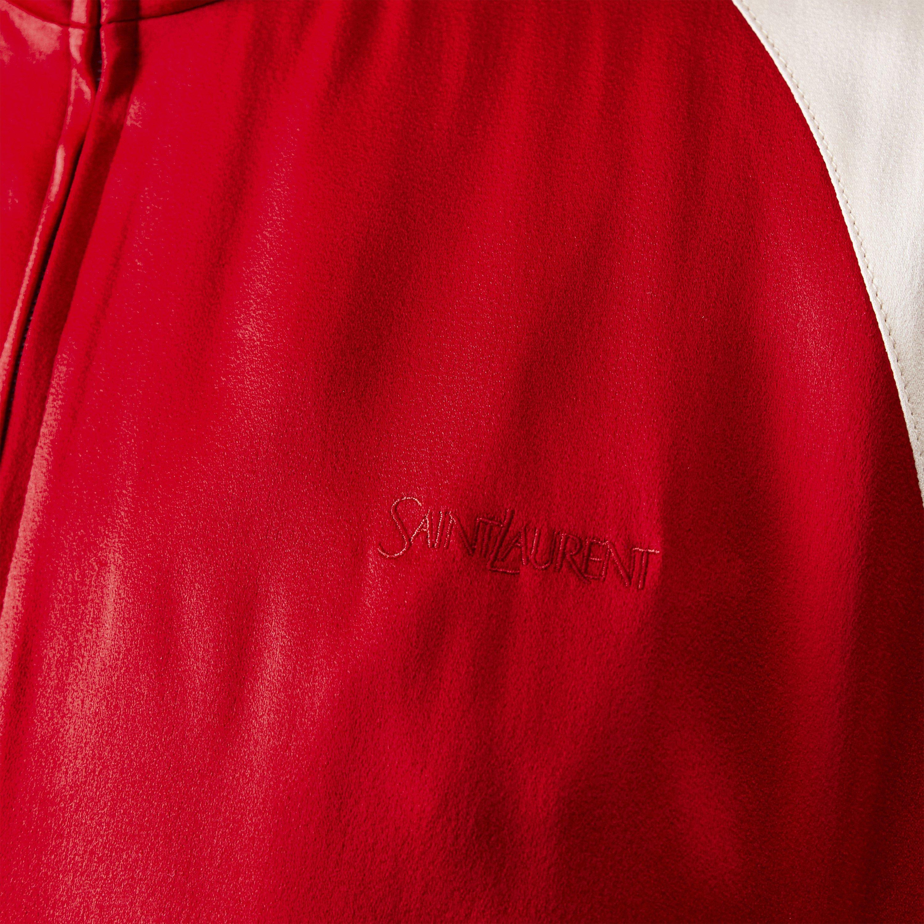 Red - Saint Laurent - Teddy Zip-Up Bomber Jacket - 5