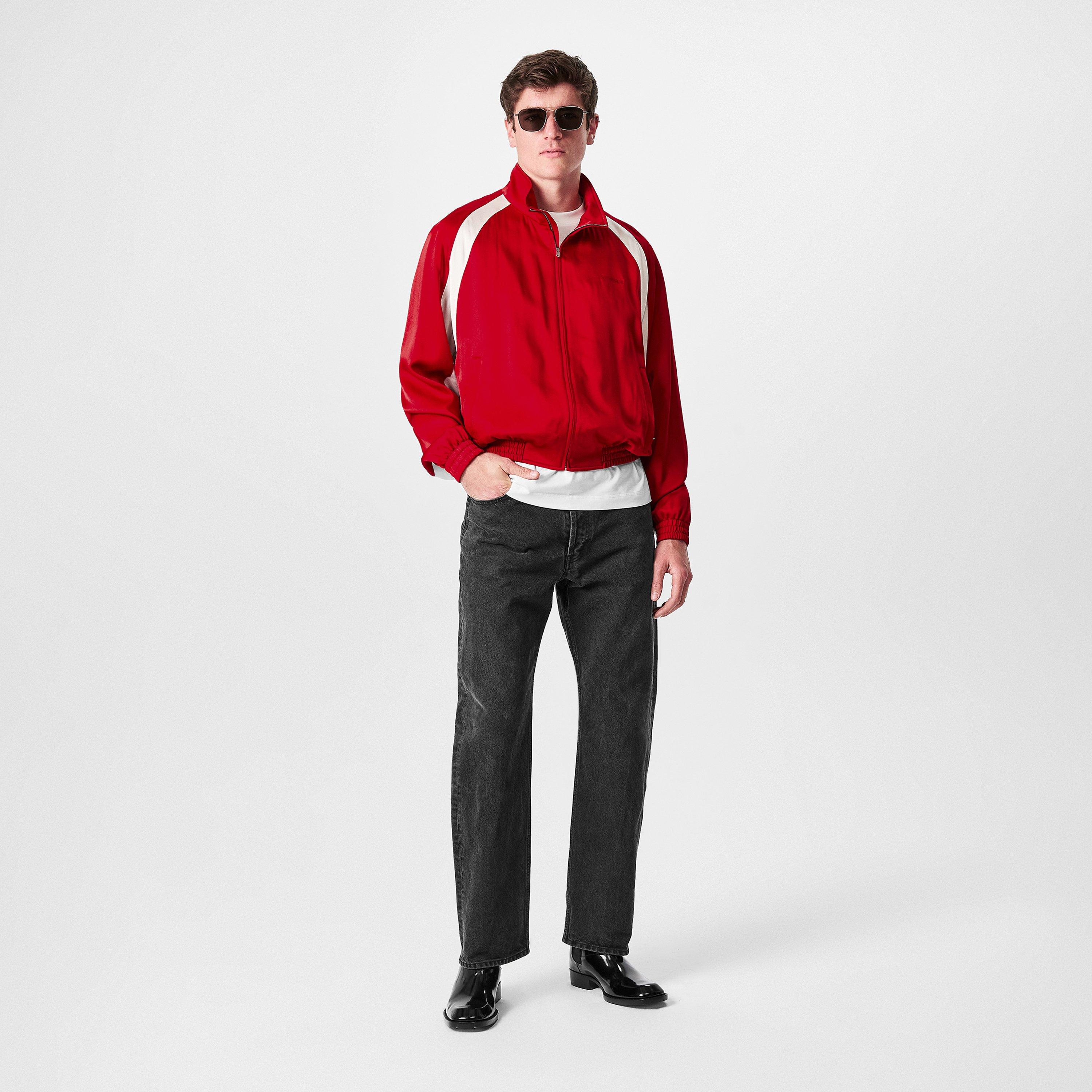 Red - Saint Laurent - Teddy Zip-Up Bomber Jacket - 6