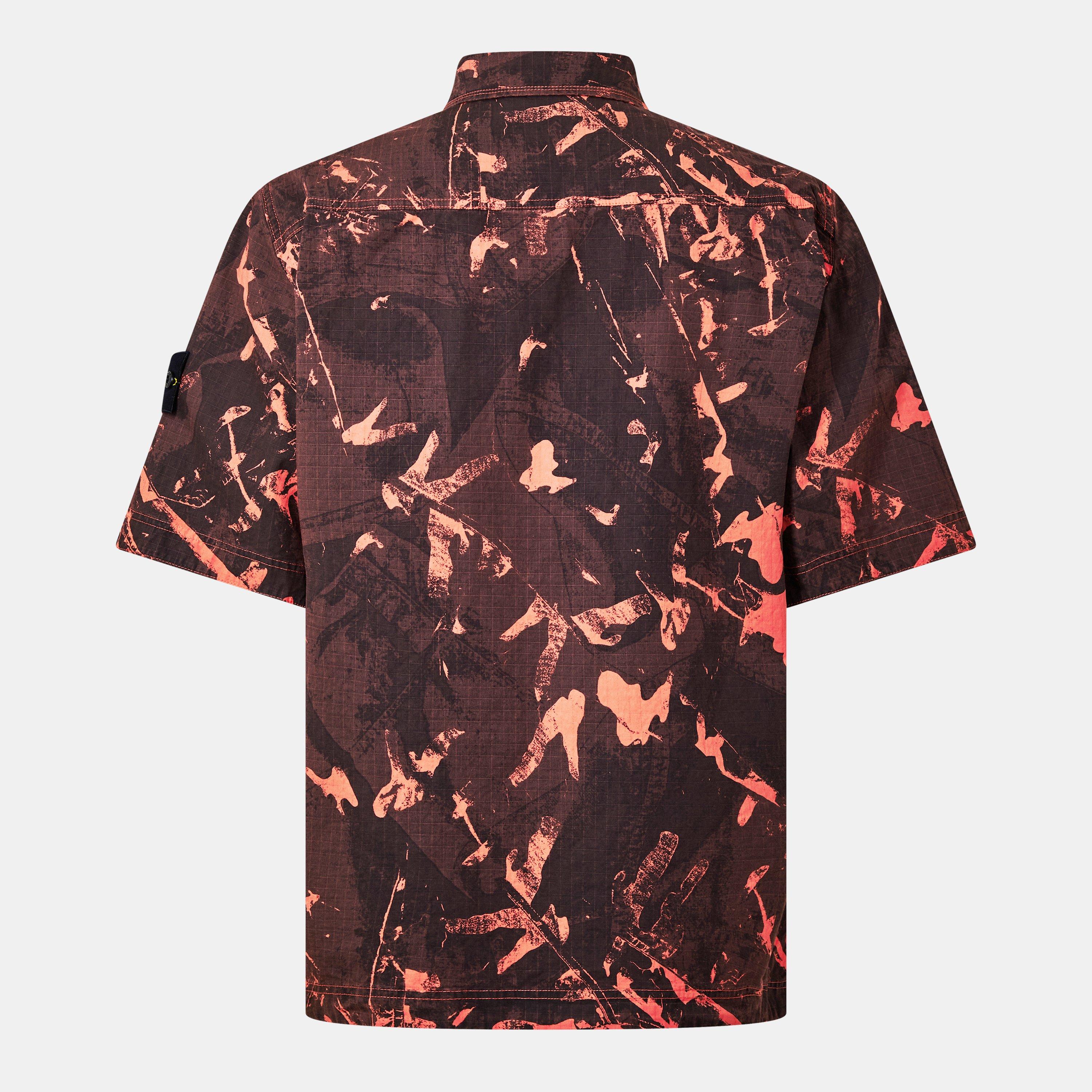 Nero V0029 - Stone Island - Men's Camo Short Sleeve Shirt - 2