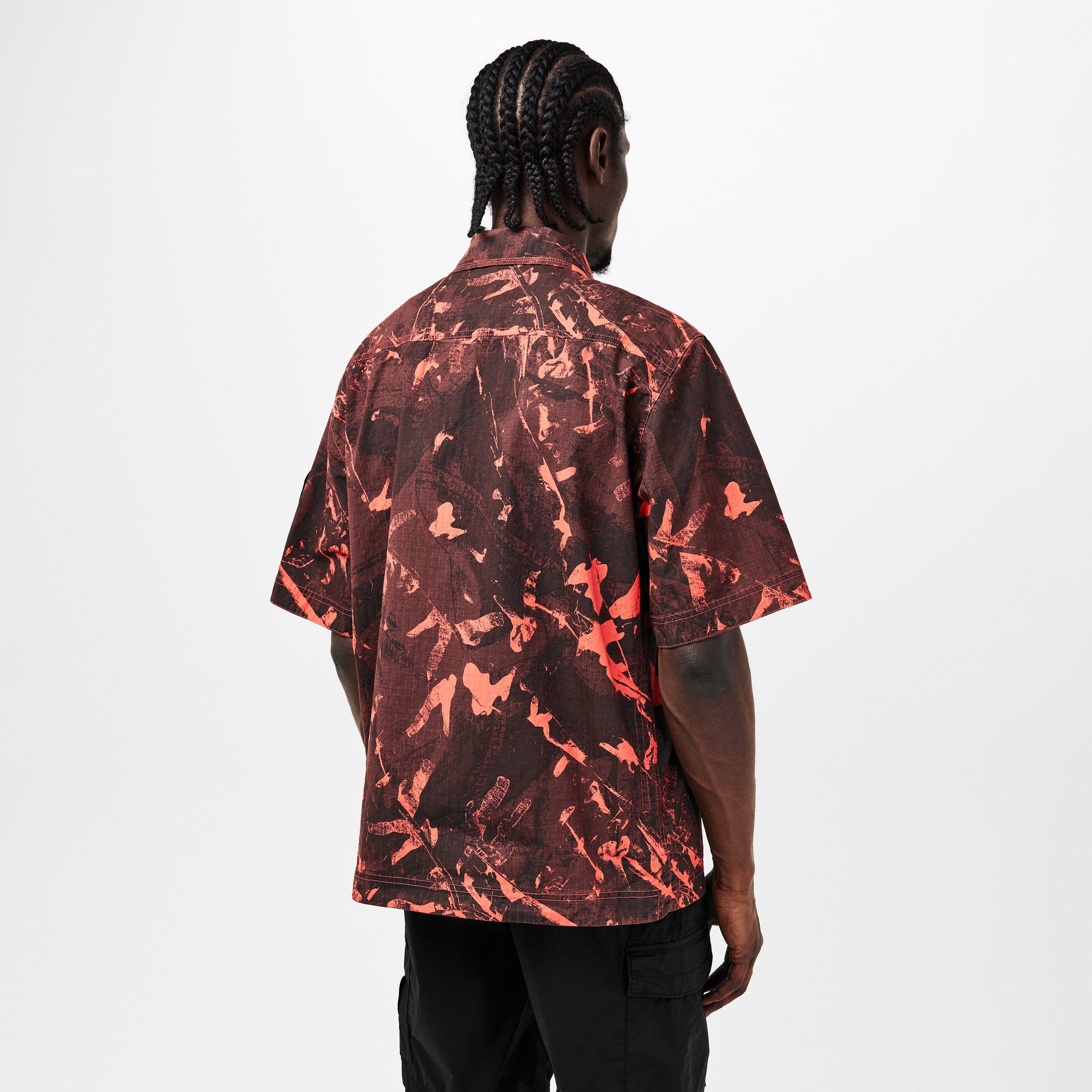 Nero V0029 - Stone Island - Men's Camo Short Sleeve Shirt - 4