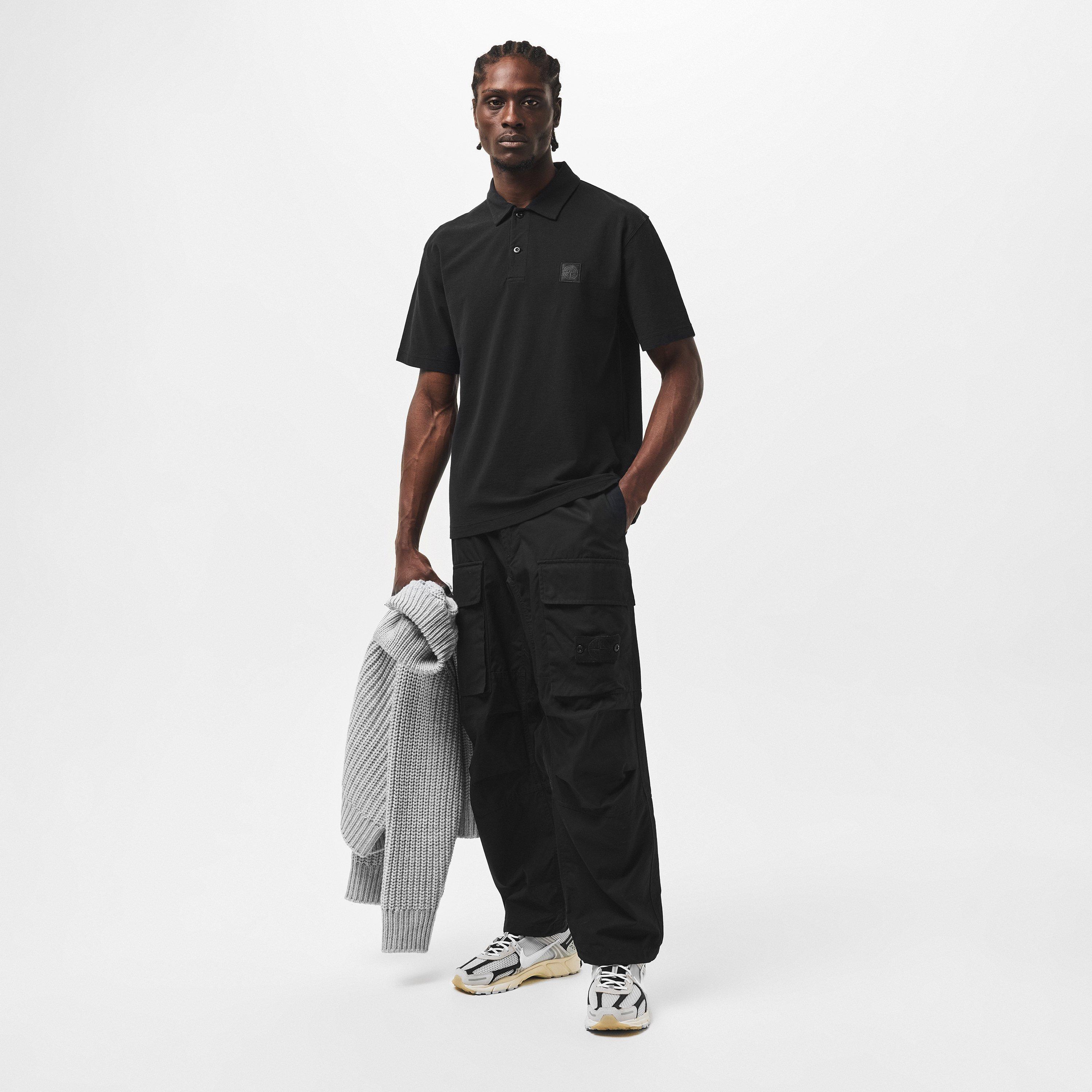 Nero V0029 - Stone Island Ghost - Ghost Short Sleeve Polo Shirt - 6