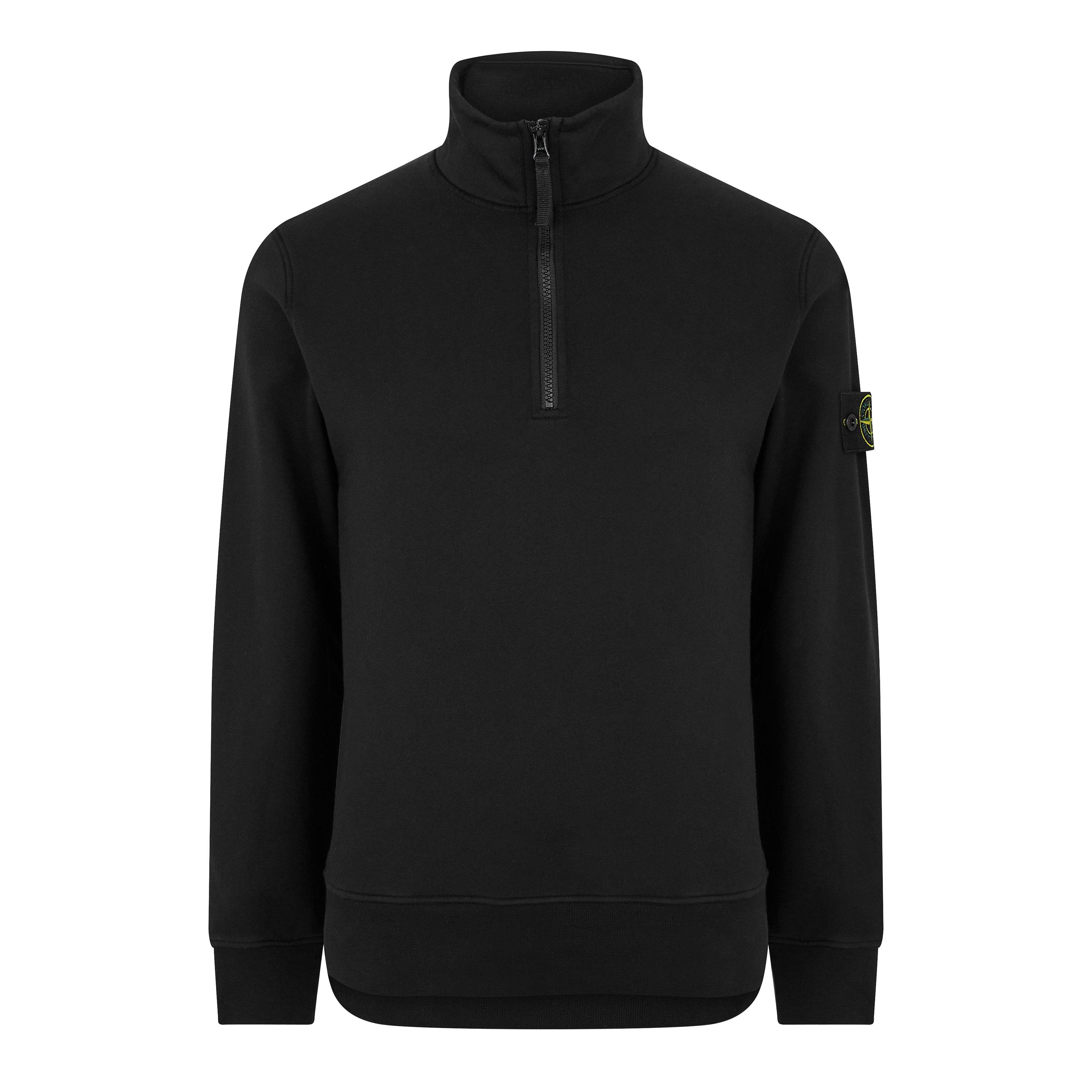 Stone Island | 63420 Brushed Organic Cotton Half Zip Fleece